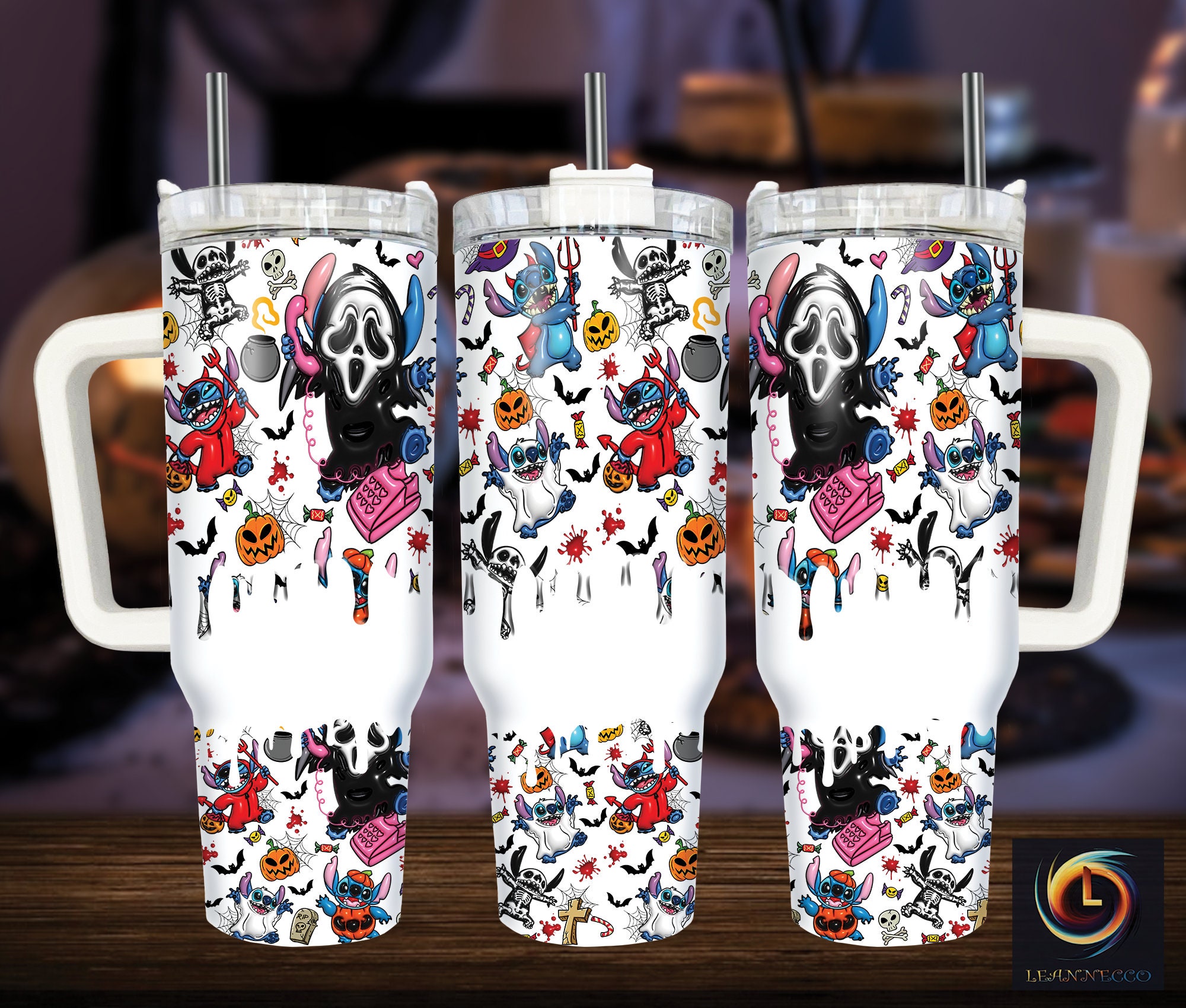 Halloween Stitch Disney Cartoon Custom Stanley Cup 40 oz 30 oz Tumbler With HandleTVC2301995
