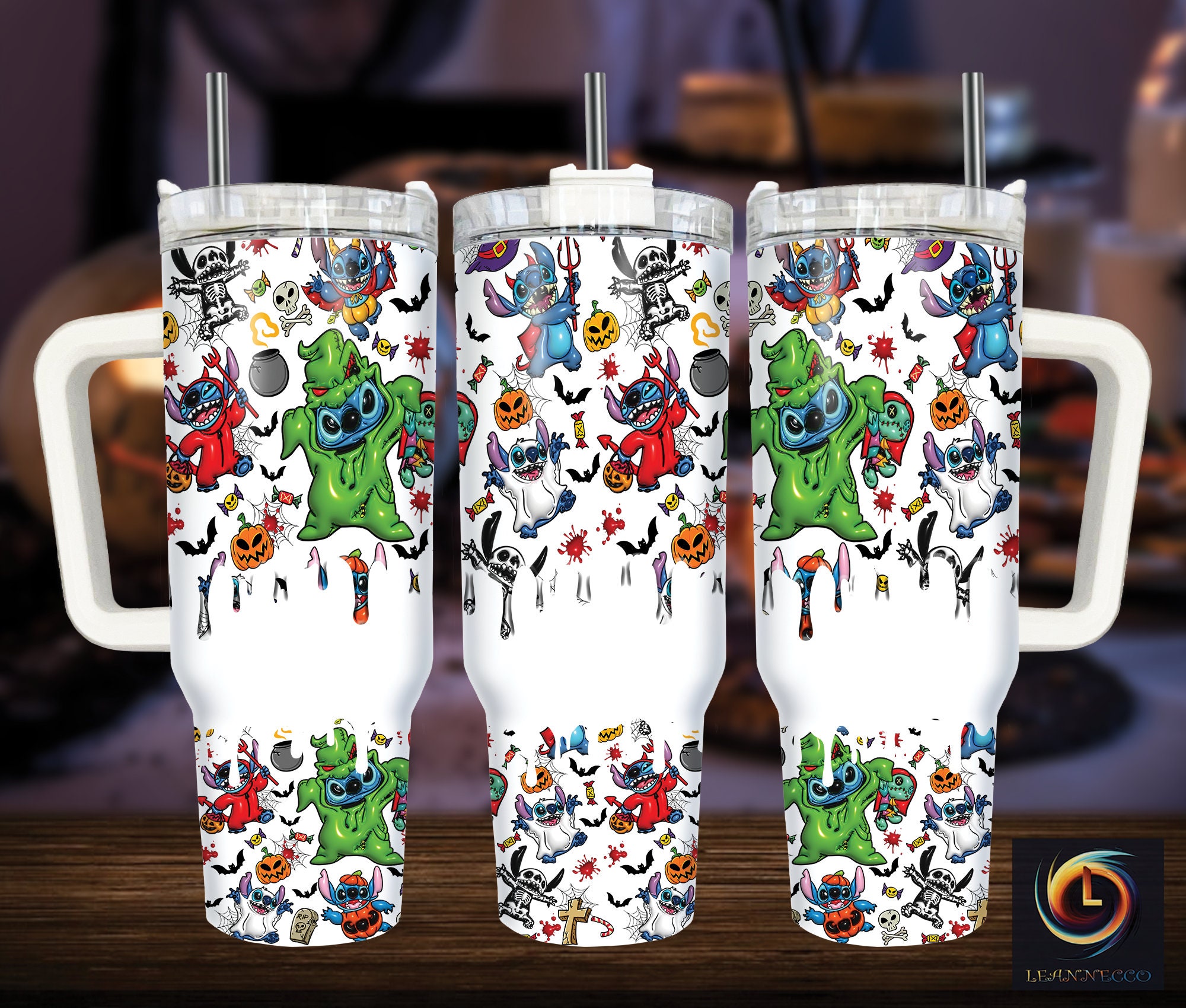Halloween Stitch Disney Cartoon Custom Stanley Cup 40 oz 30 oz Tumbler With HandleTVC2301995