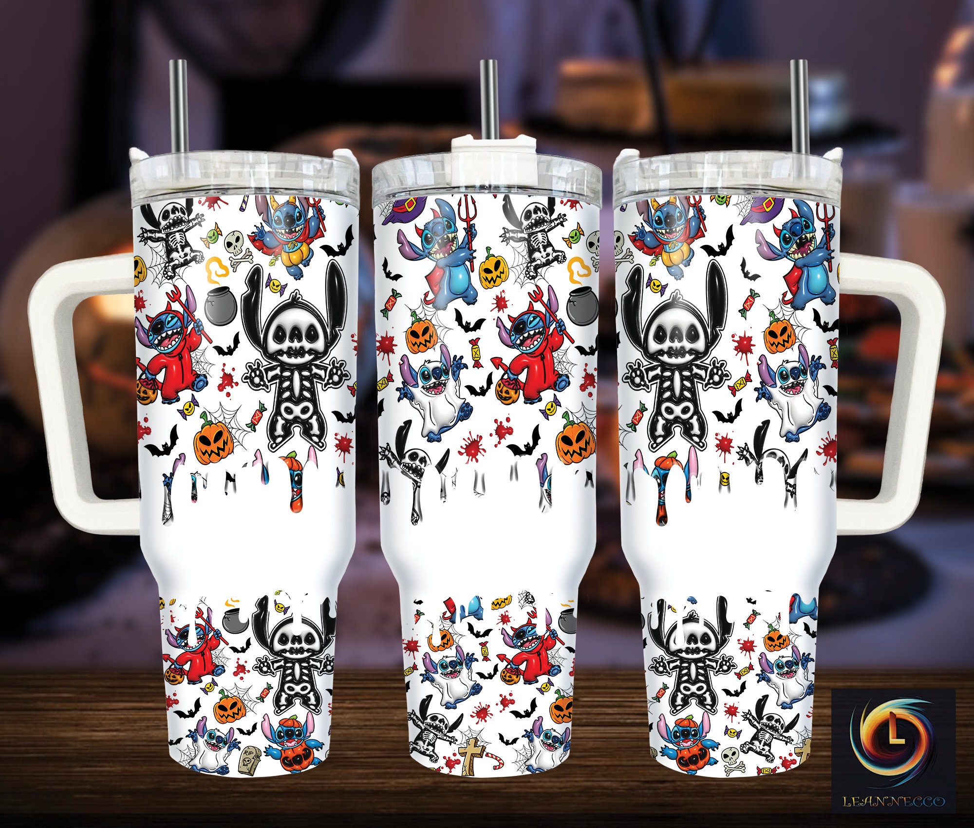 Halloween Stitch Disney Cartoon Custom Stanley Cup 40 oz 30 oz Tumbler With HandleTVC2301995
