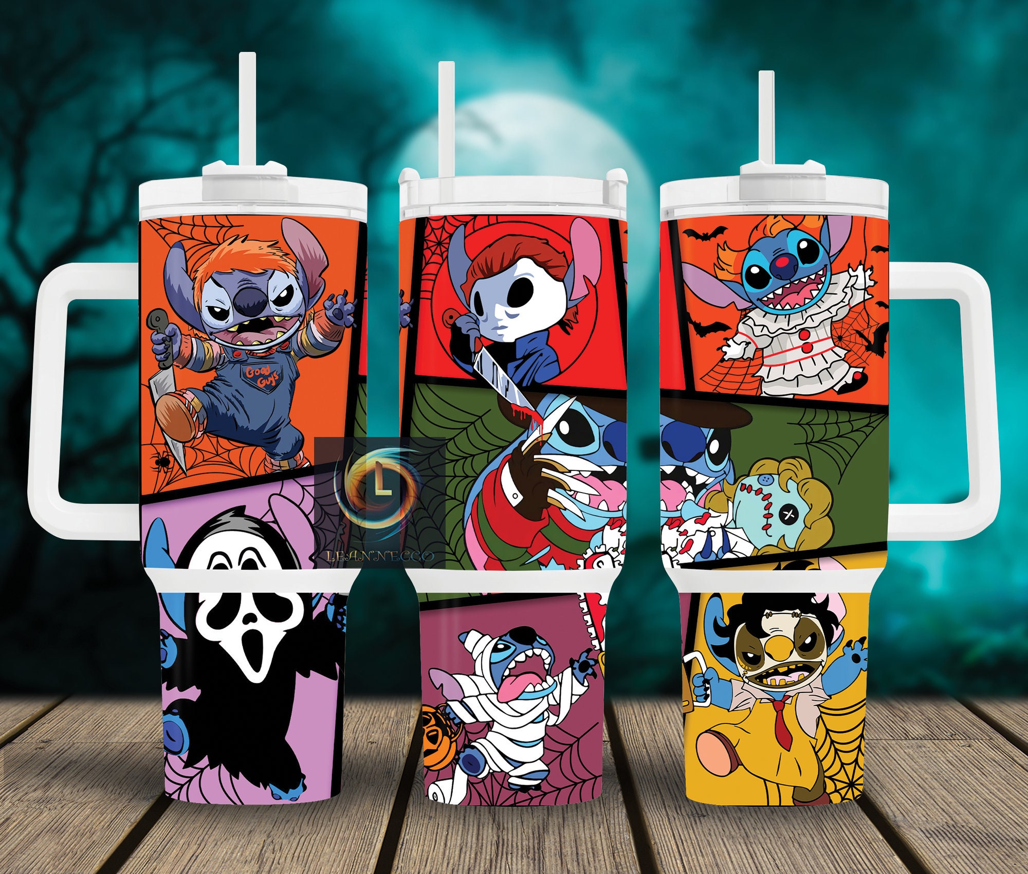 Halloween Stitch Disney Cartoon Custom Stanley Cup 40 oz 30 oz Tumbler With HandleTVC2301995