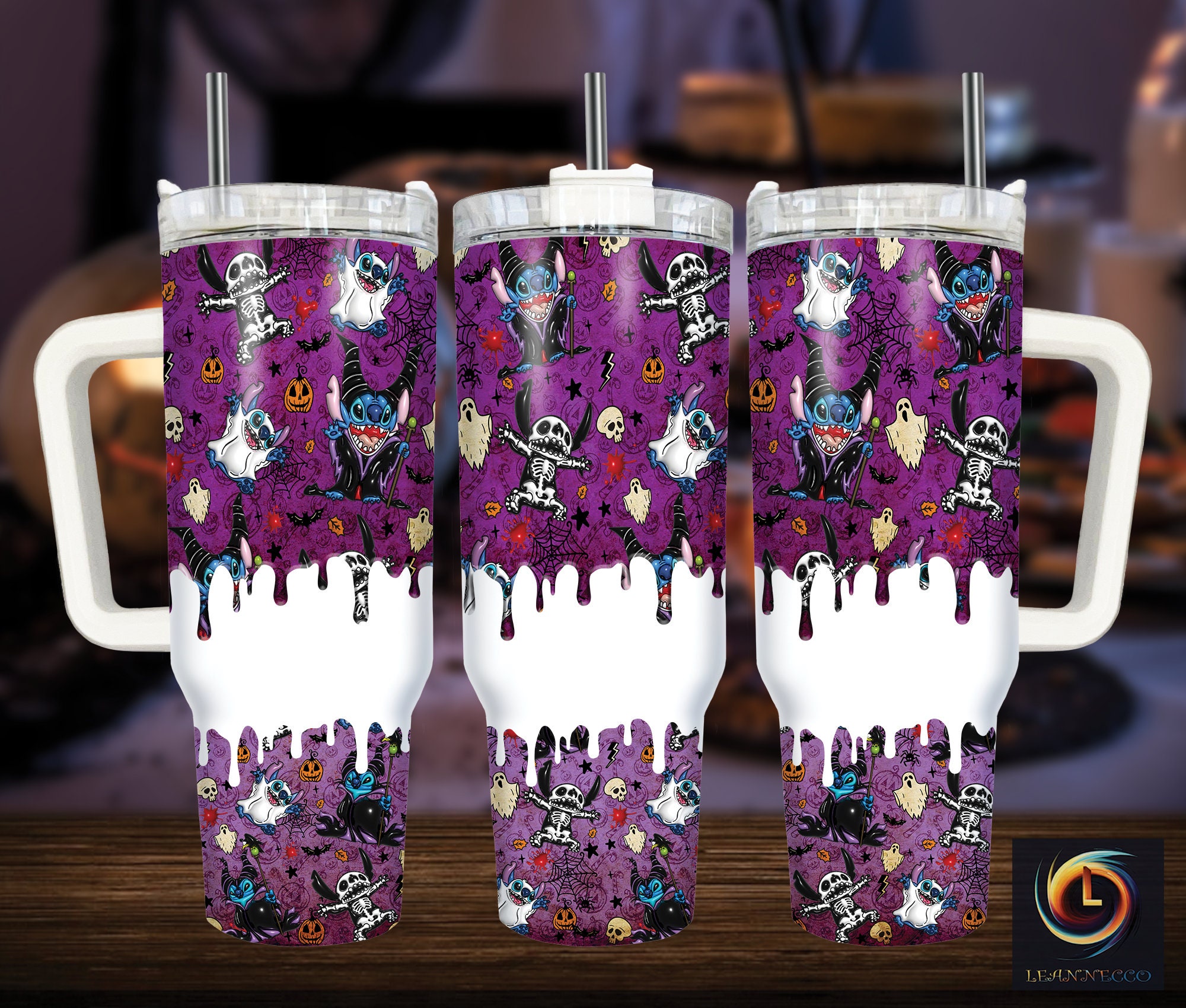 Halloween Stitch Disney Cartoon Custom Stanley Cup 40 oz 30 oz Tumbler With HandleTVC2301998