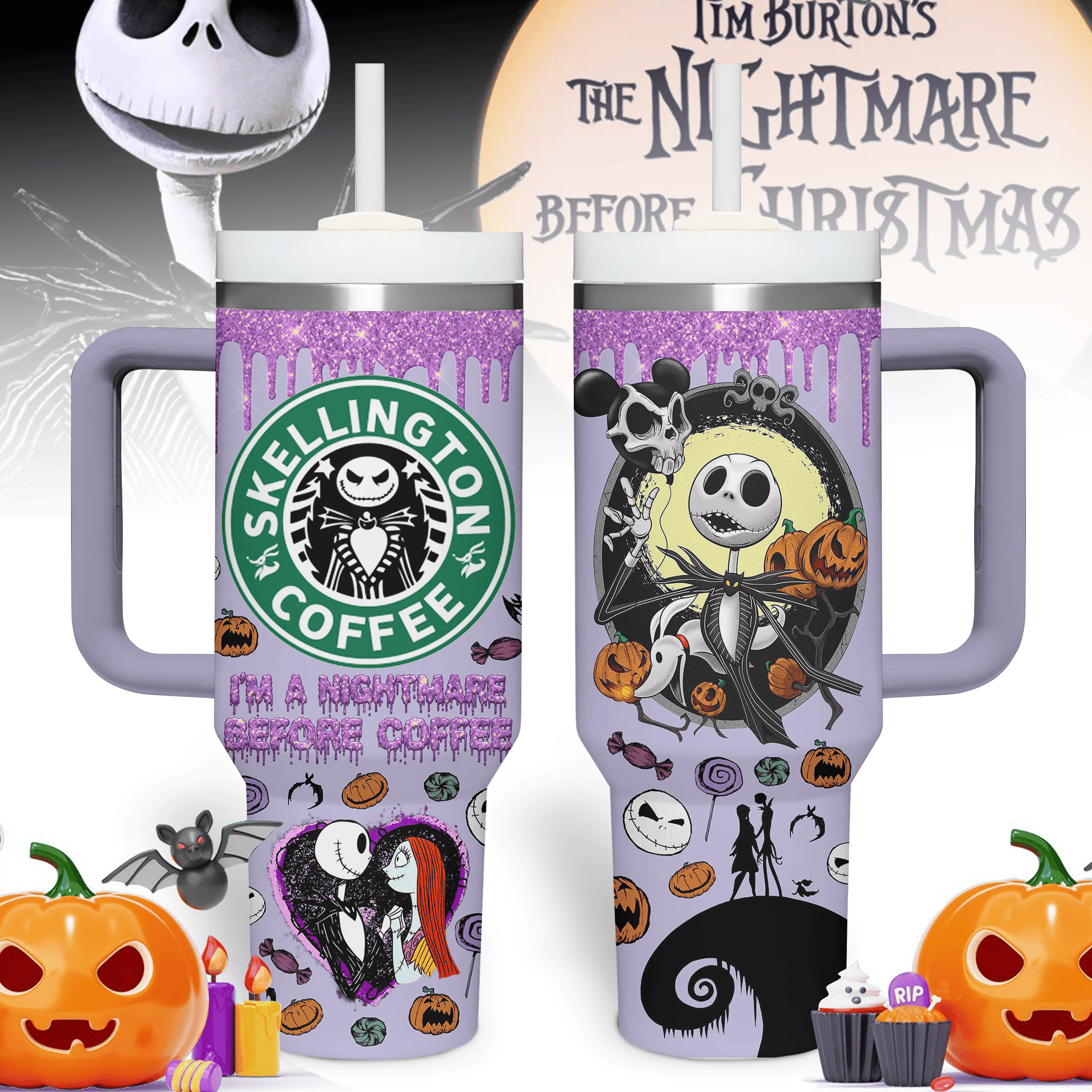 Halloween The Nightmare Before Christmas Movies Custom Stanley Cup 40 oz 30 oz Tumbler With HandleTVC2301529