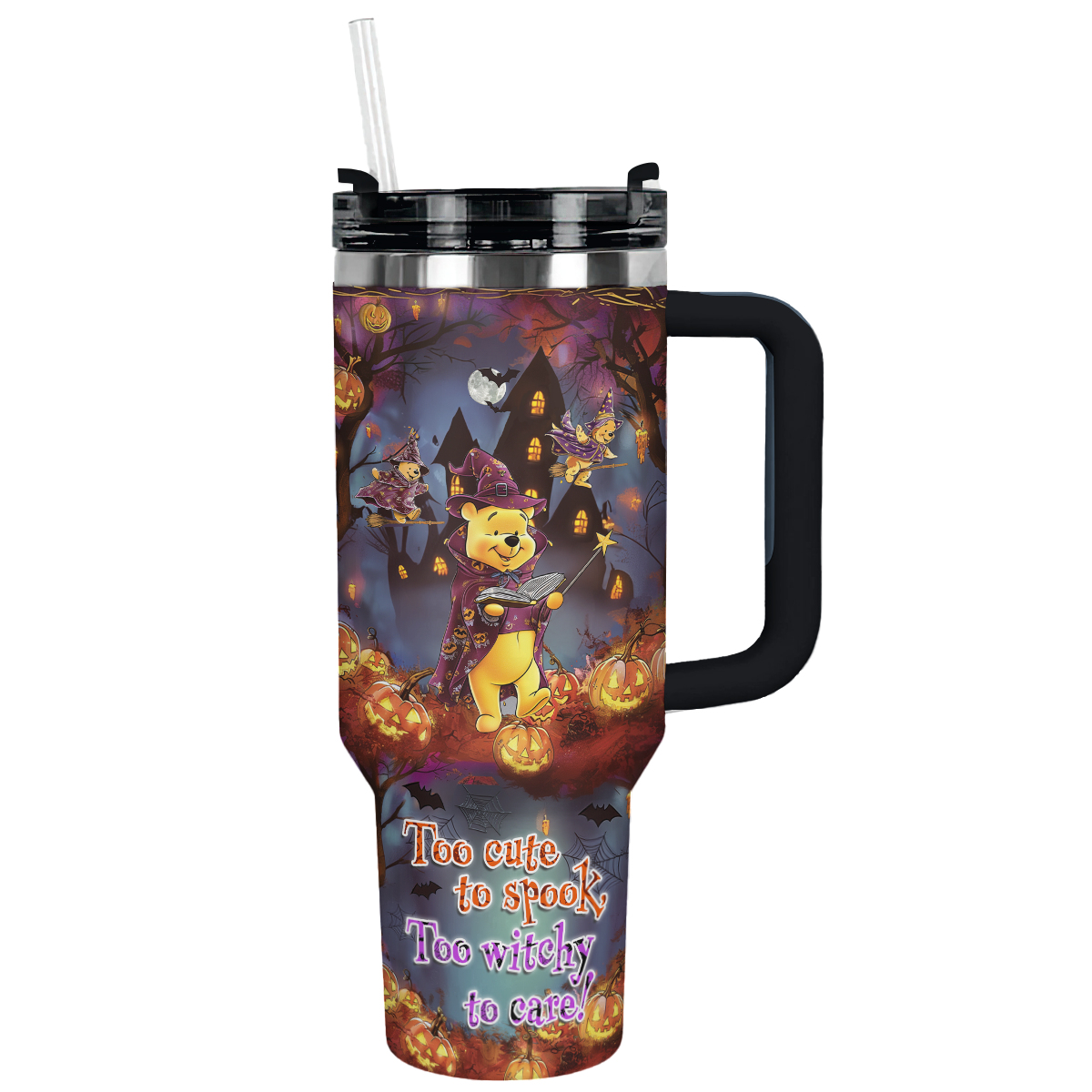 Halloween Too Cute To Spook Too Witchy To Care Custom Stanley Cup 40 oz 30 oz Tumbler With HandleTVC2301585