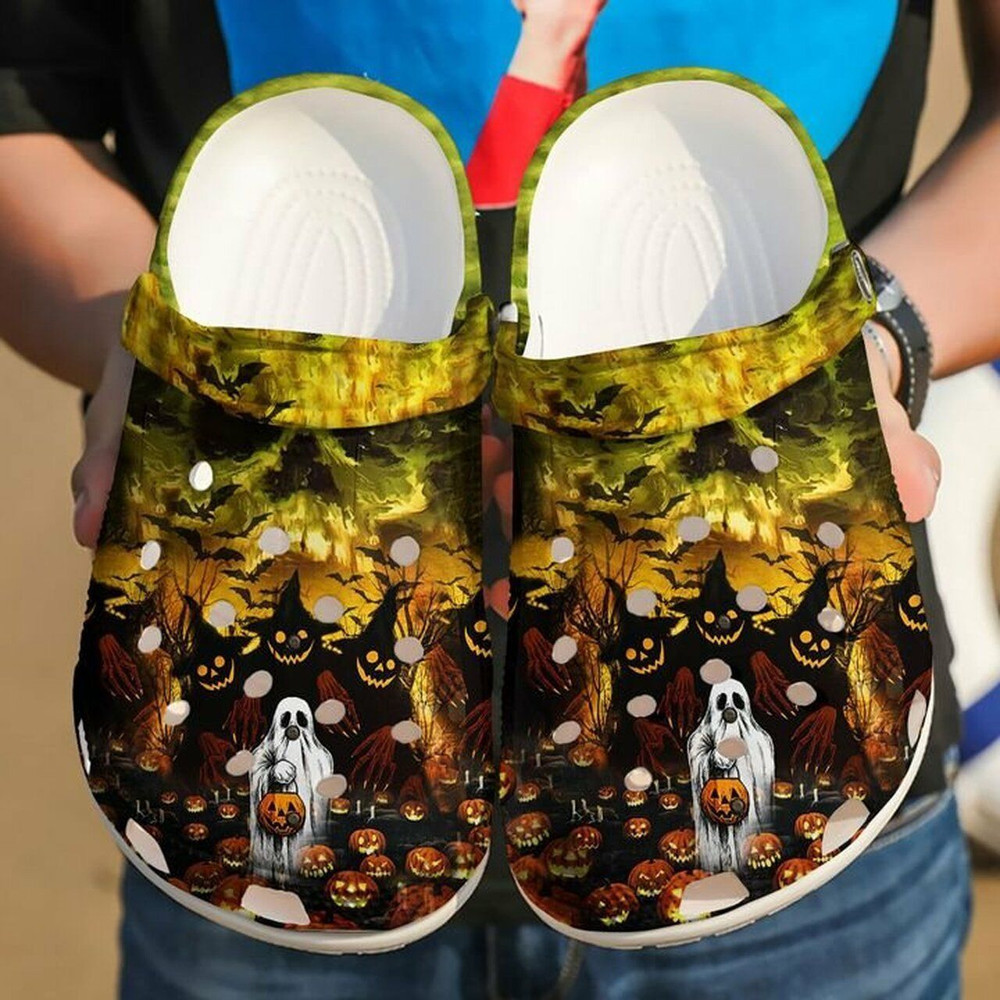Halloween Vibe Ghosts 102 Gift For Lover Rubber clog Shoes Comfy Footwear