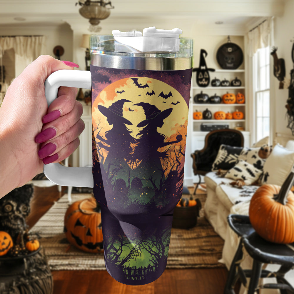 Halloween Witches Moon Custom Stanley Cup 40 oz 30 oz Tumbler With HandleTVC2301585 - Image 2
