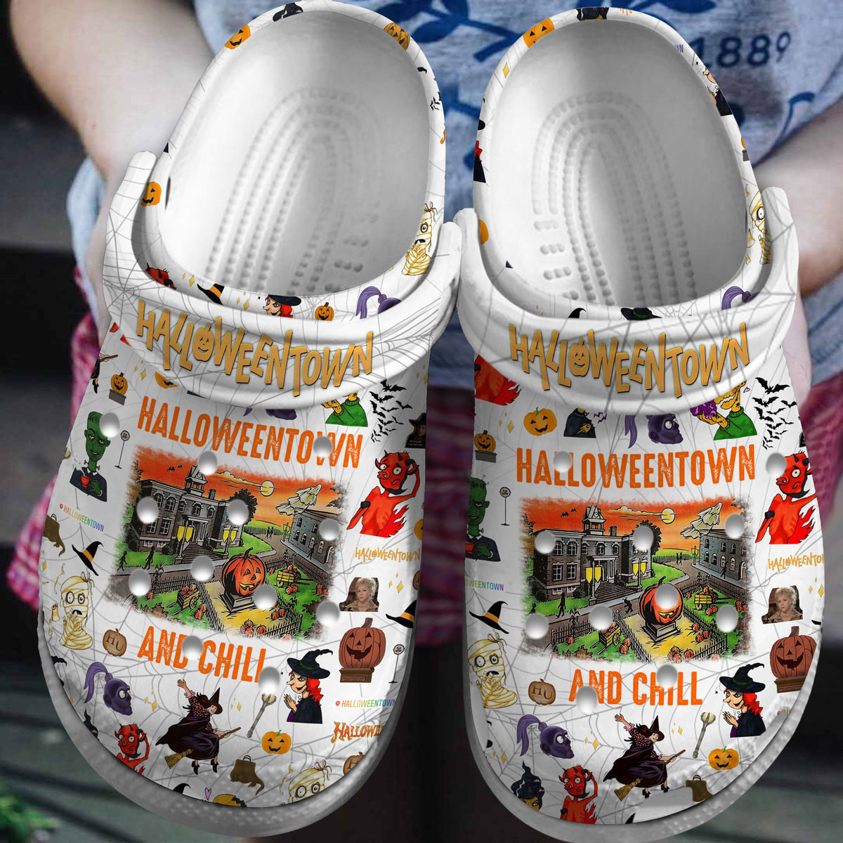 Halloweentown Movie Crocs Crocband Clogs Shoes Comfortable For Men Women and Kids