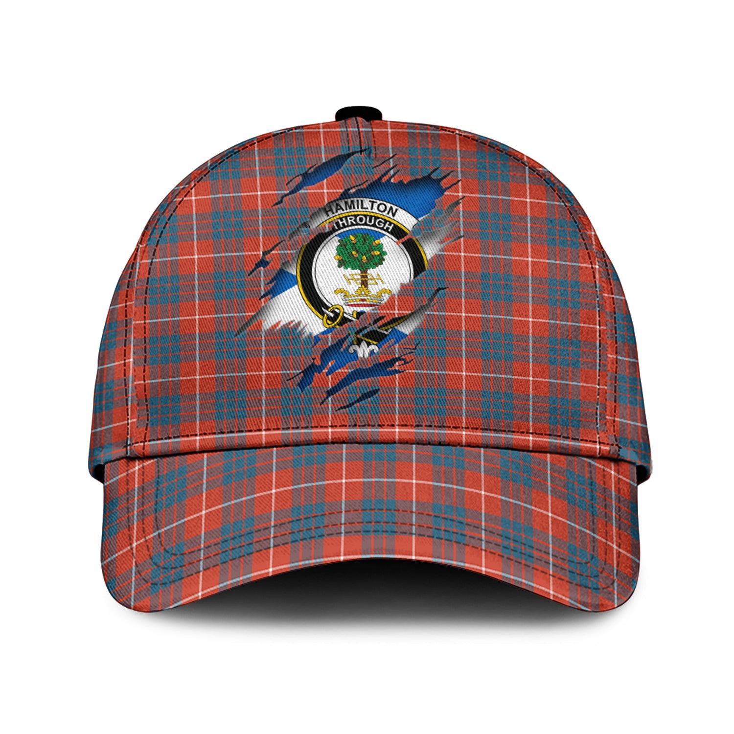 Hamilton Ancient Tartan Plaid Cap, Family Crest In Me Style Tartan Baseball Cap TS23 Trucker Hats Custom Hats Gifts For Men & Women