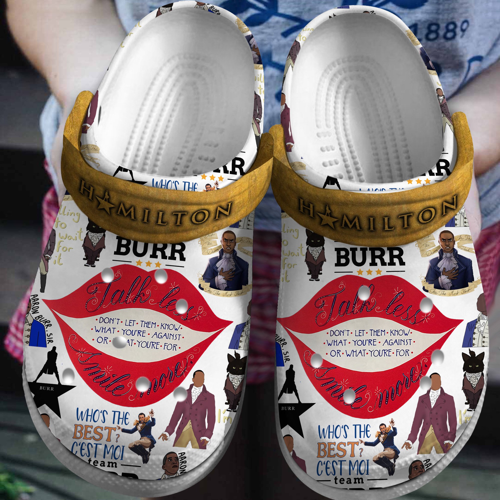 Hamilton Music Crocs Crocband Clogs Shoes Comfortable For Men Women and Kids