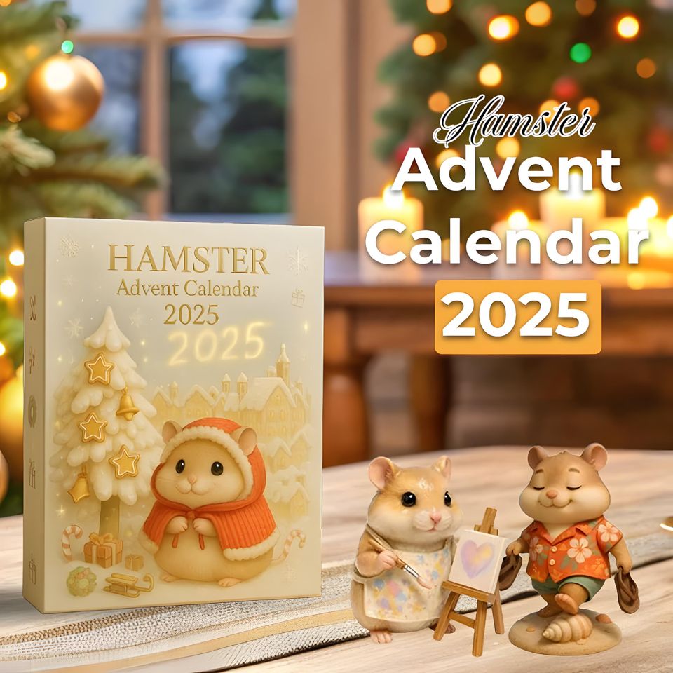 Hamster Advent Calendar 2025: 24 Acrylic Christmas Ornaments