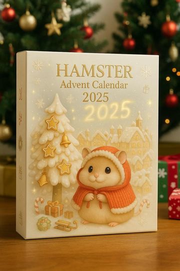 Hamster Advent Calendar 2025, Christmas Countdown Ornaments, 24 Days Small Animal Figures Gift - Image 8