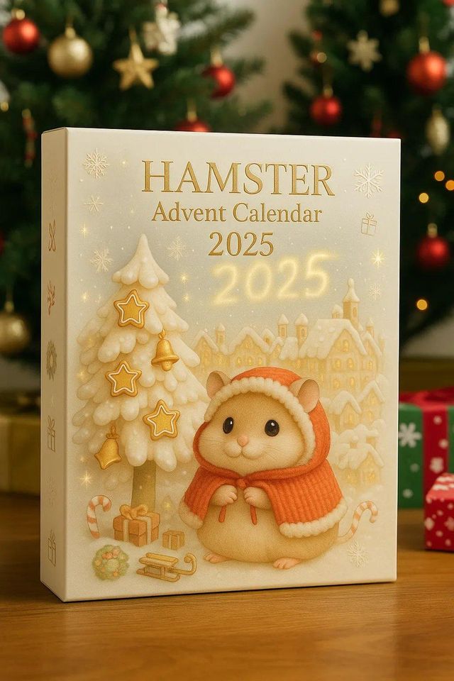 Hamster Advent Calendar 2025, Christmas Countdown Ornaments, 24 Days Small Animal Figures Gift - Image 3