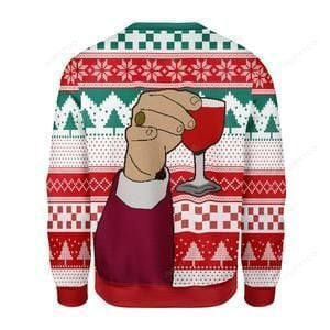 Hand Leo Laughing Meme Ugly Christmas Sweater Adult 3D Funny Matching for family