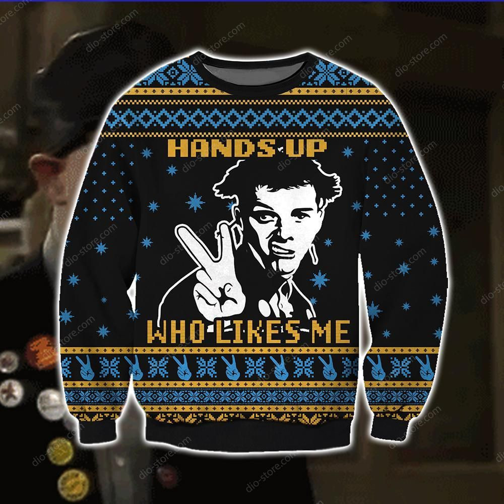 Hands Up Who Like Me The Young Ones For Unisex Ugly Christmas Sweater Adult 3D Funny Matching for family