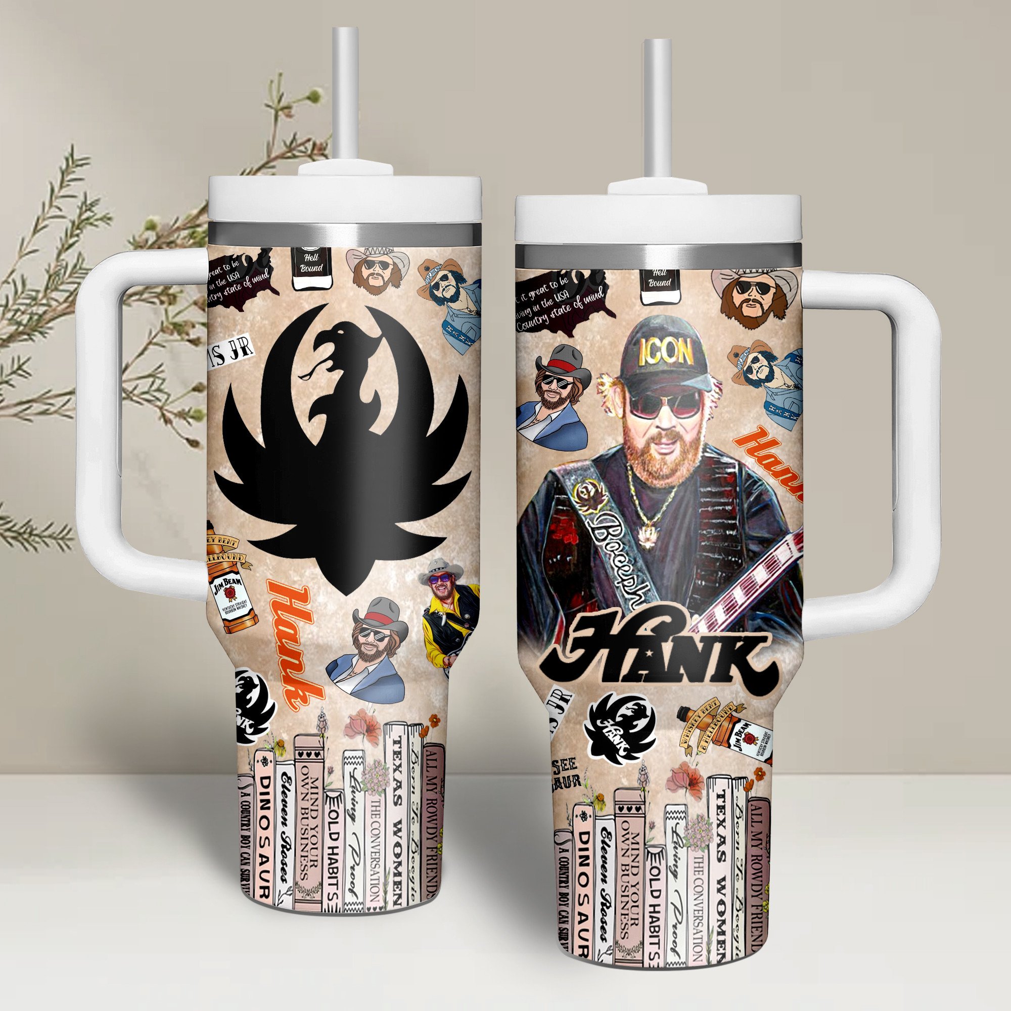 Hank Williams Jr. Music Custom Stanley Cup 40 oz 30 oz Tumbler With HandleTVC2301263