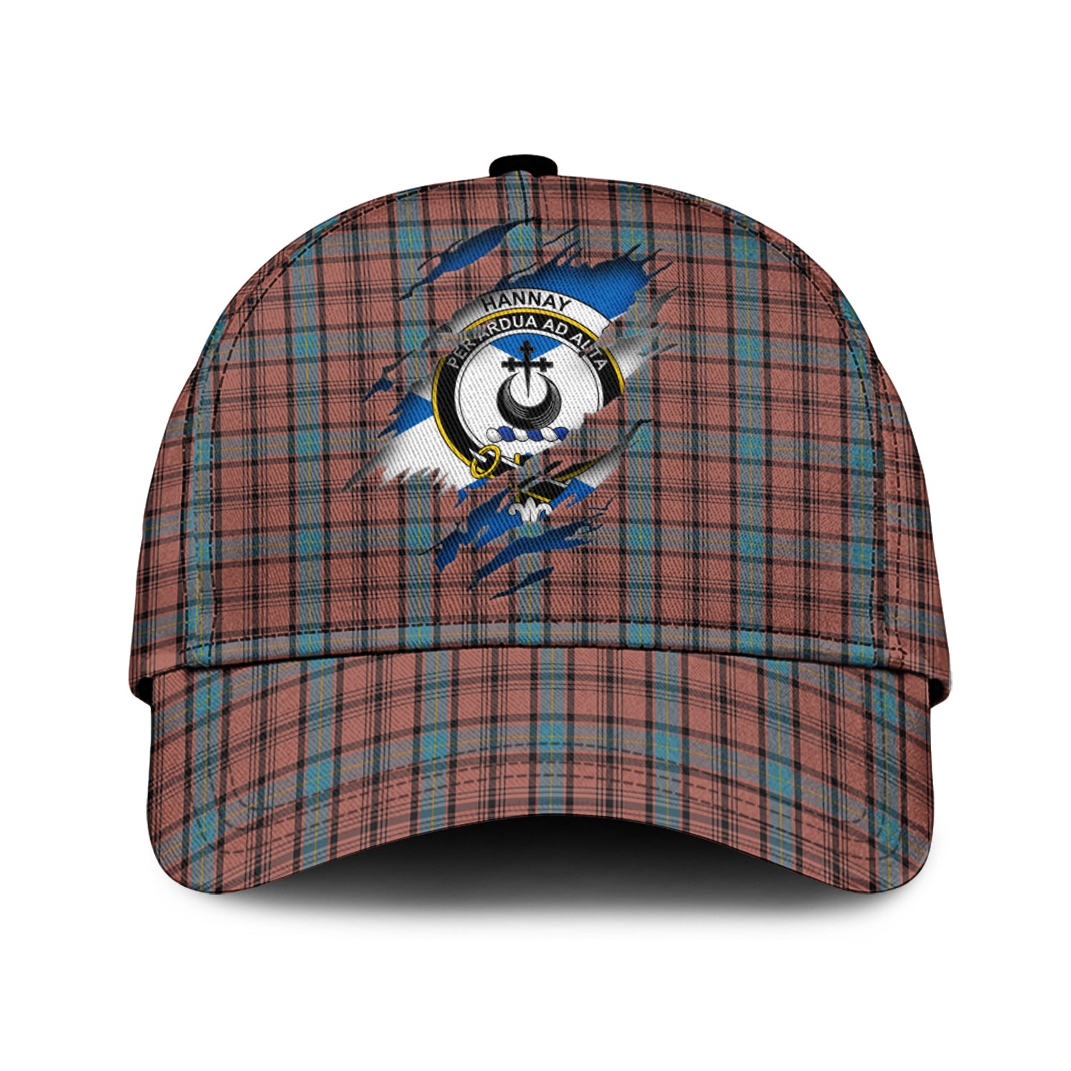 Hannay Dress Tartan Plaid Cap, Family Crest In Me Style Tartan Baseball Cap TS23 Trucker Hats Custom Hats Gifts For Men & Women