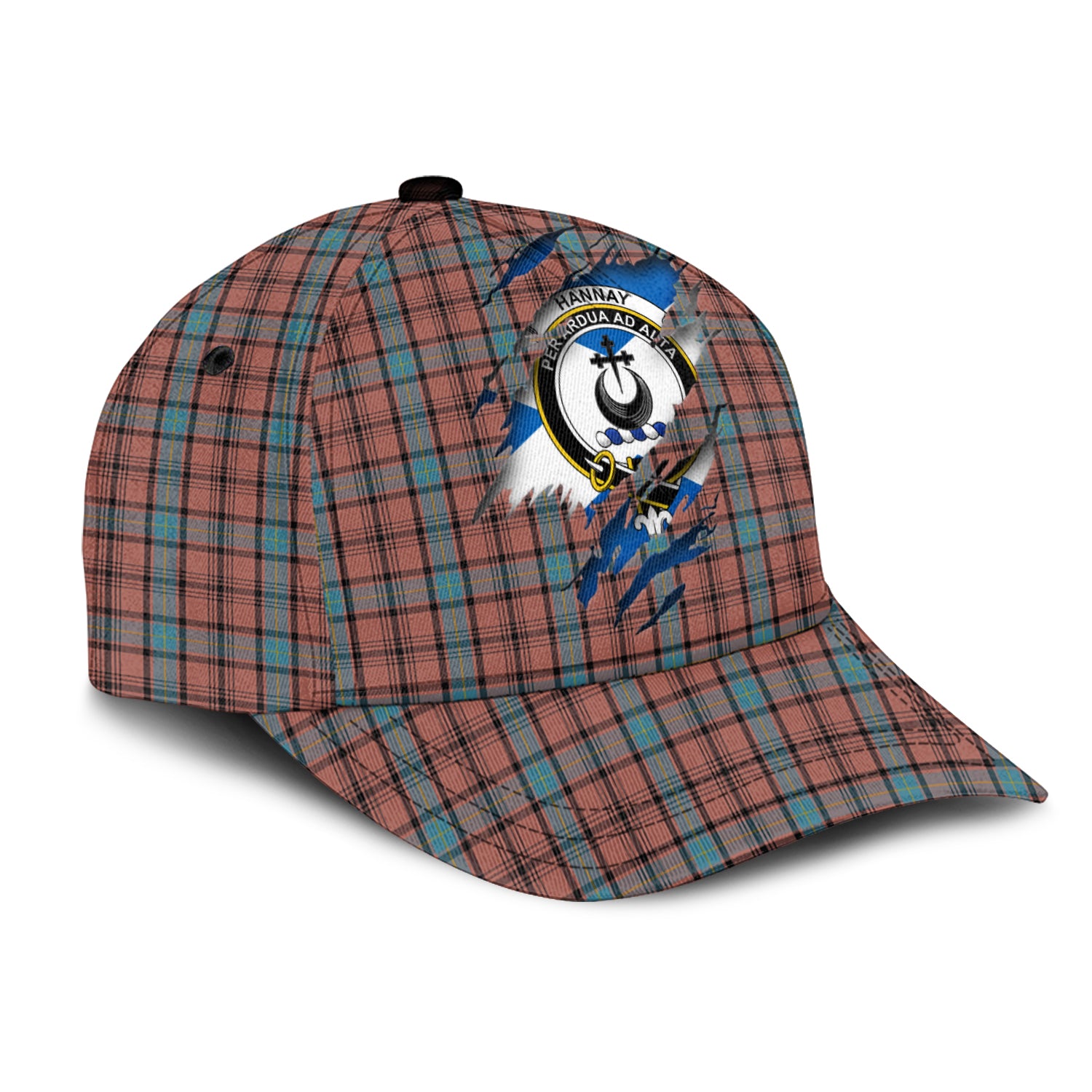 Hannay Dress Tartan Plaid Cap, Family Crest In Me Style Tartan Baseball Cap TS23 Trucker Hats Custom Hats Gifts For Men & Women