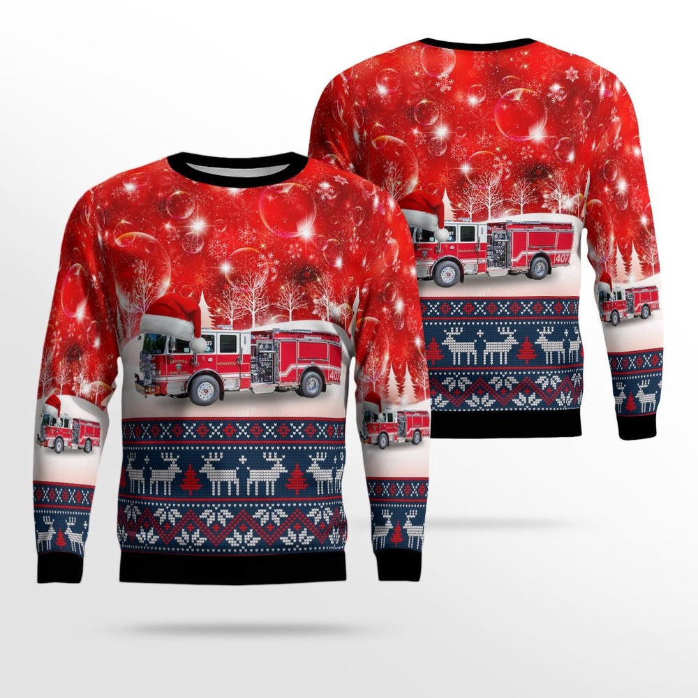 Hanover Virginia Hanover County Fire And Emergency Medical Services Christmas Ugly Sweater Xmas Unisex Sweater Christmas Gifts For Men Women