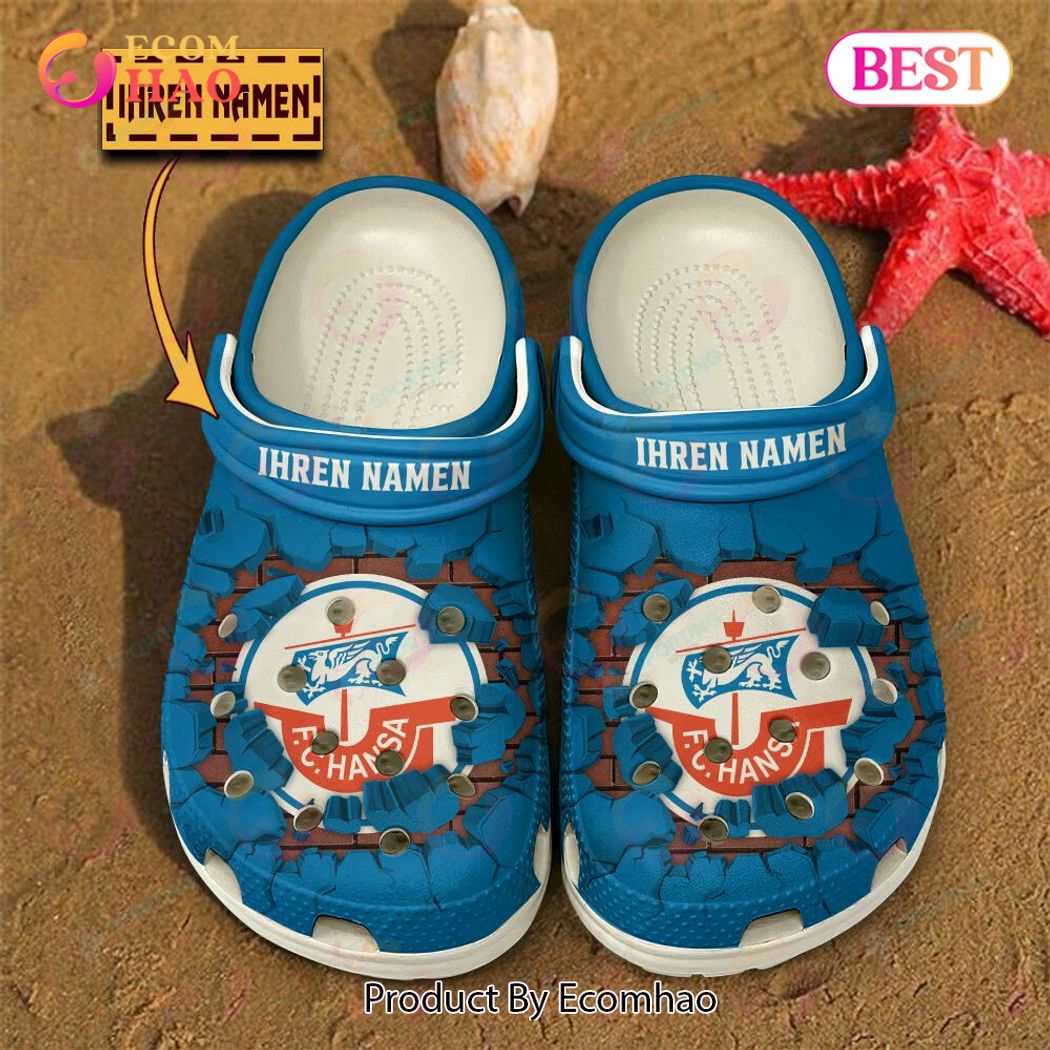 Hansa Rostock Liga Sport Crocs Crocband Clogs Shoes Comfortable For Men Women and Kids
