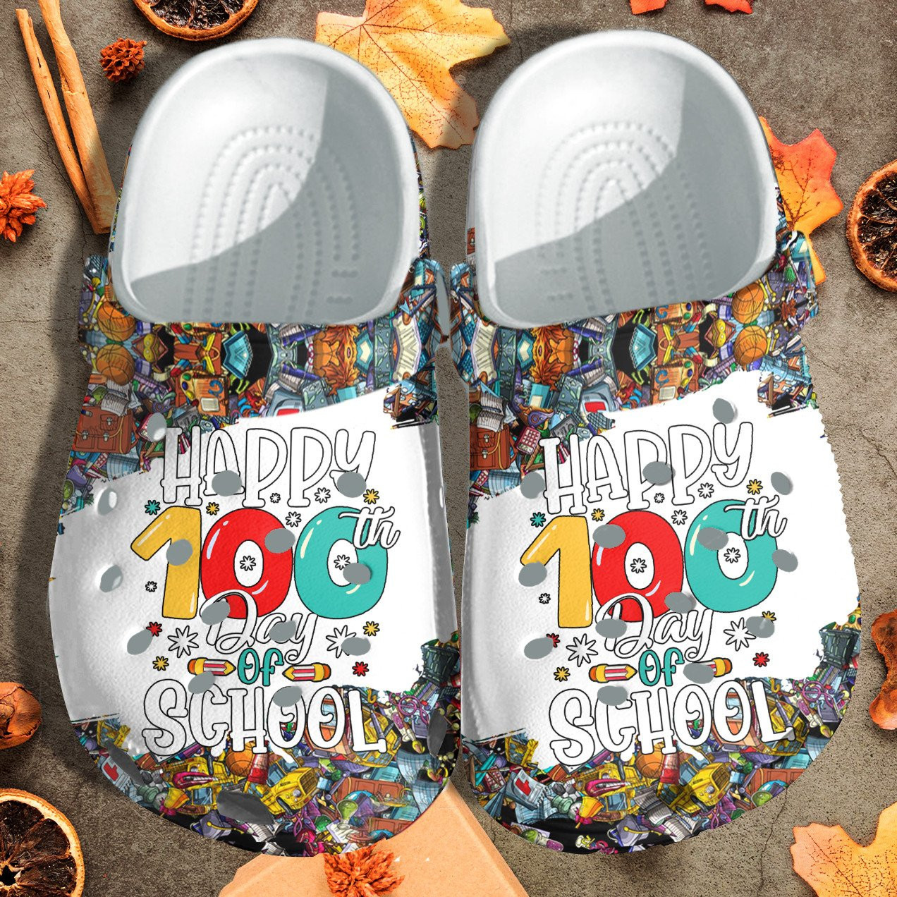 Happy 100Th Day Of School Shoes Crocbland Clog Gift