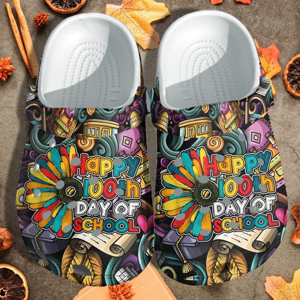 Happy 100Th Day Of School Shoes Crocbland Clog Gift