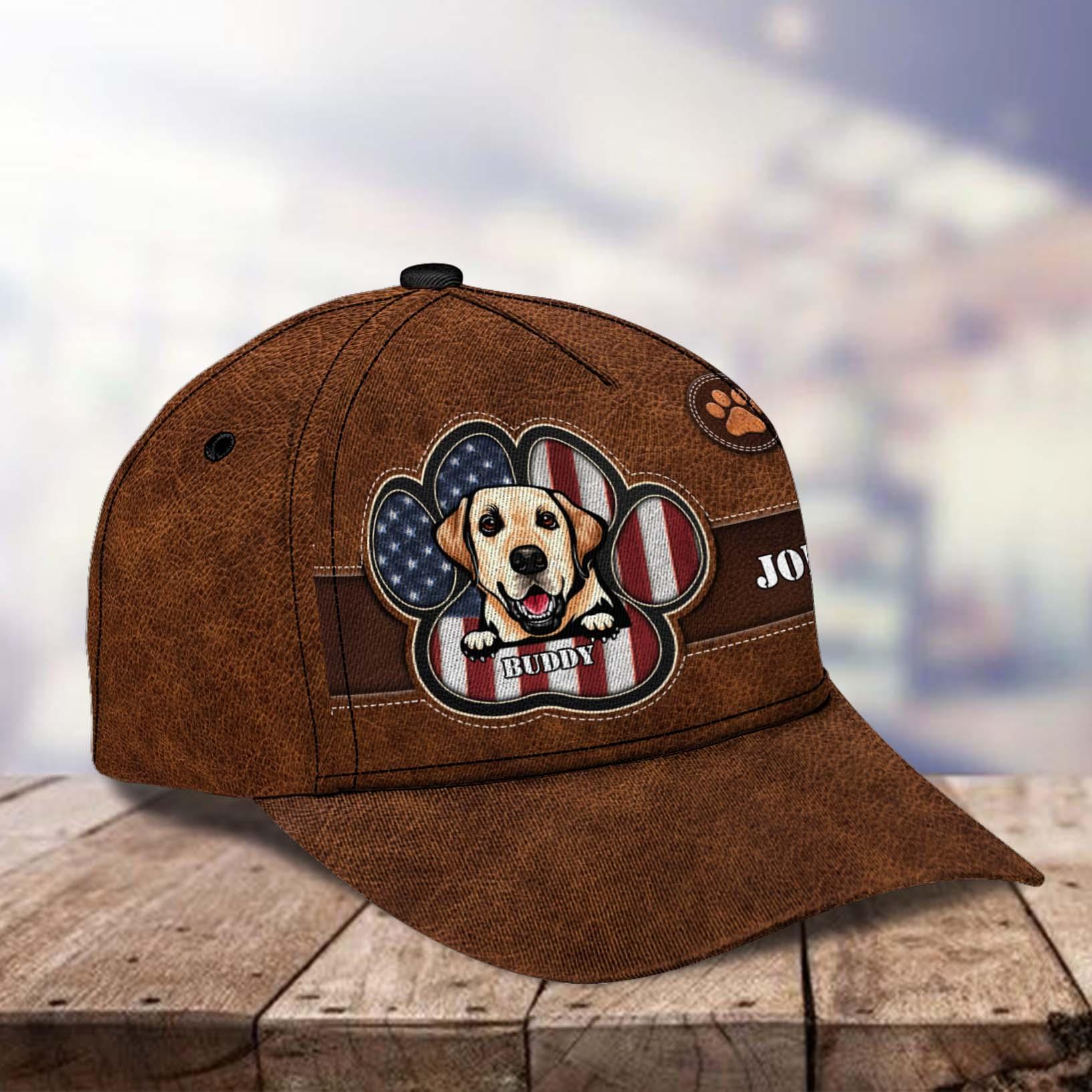 Happy 4th July Personalized Dog Classic Cap, Personalized Gift for Dog Lovers, Dog Dad, Dog Mom Trucker Hats Custom Hats Gifts For Men & Women