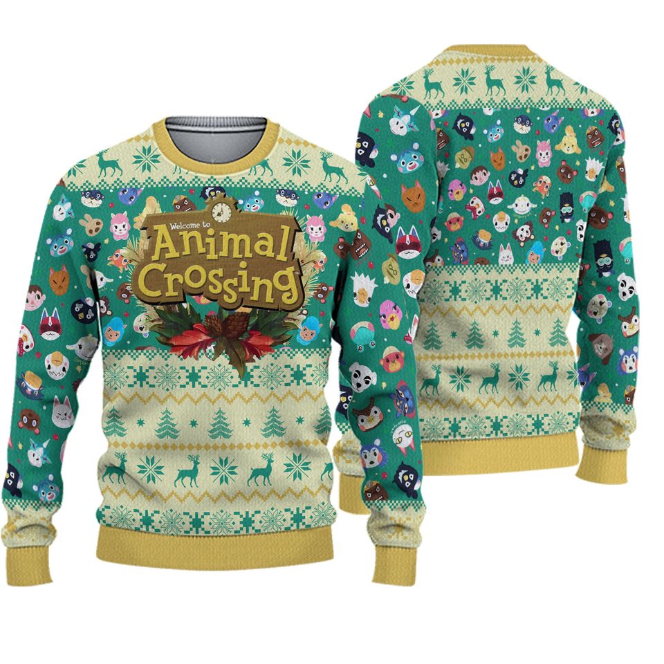 Happy Animal Villagers Animal Crossing Ugly Christmas Sweater