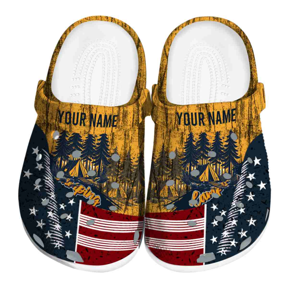 Happy Camping Crocs Crocband Clogs Shoes Comfortable For Men Women and Kids