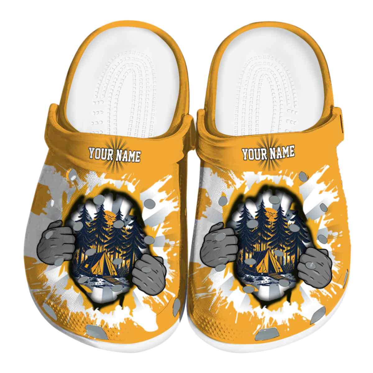 Happy Camping Crocs Crocband Clogs Shoes Comfortable For Men Women and Kids