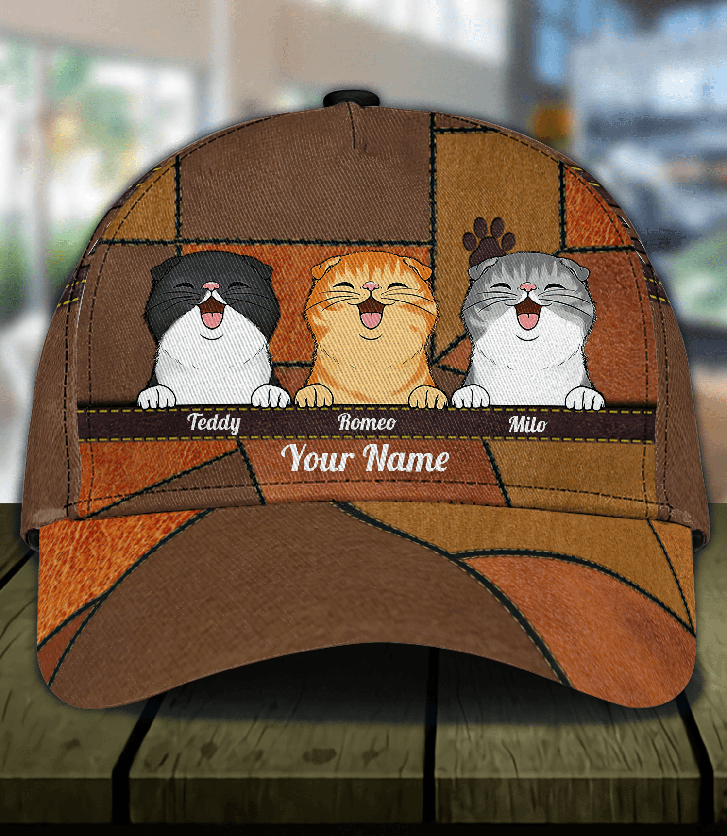 Happy Cat Colorful Personalized Cap, Personalized Gift for Cat Lovers, Cat Mom, Cat Dad Trucker Hats Custom Hats Gifts For Men & Women