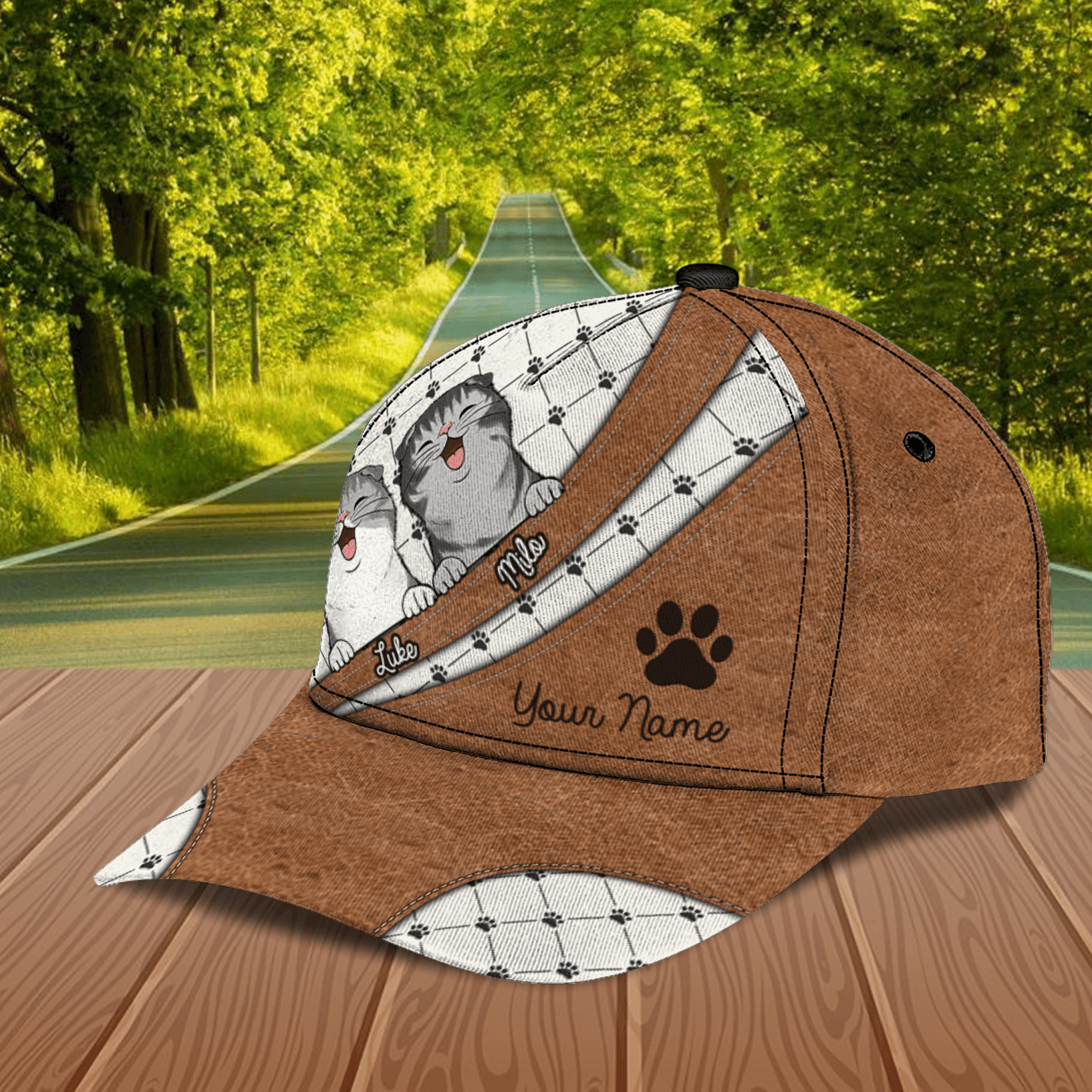 Happy Cat Personalized Cap, Personalized Gift for Cat Lovers, Cat Mom, Cat Dad Trucker Hats Custom Hats Gifts For Men & Women