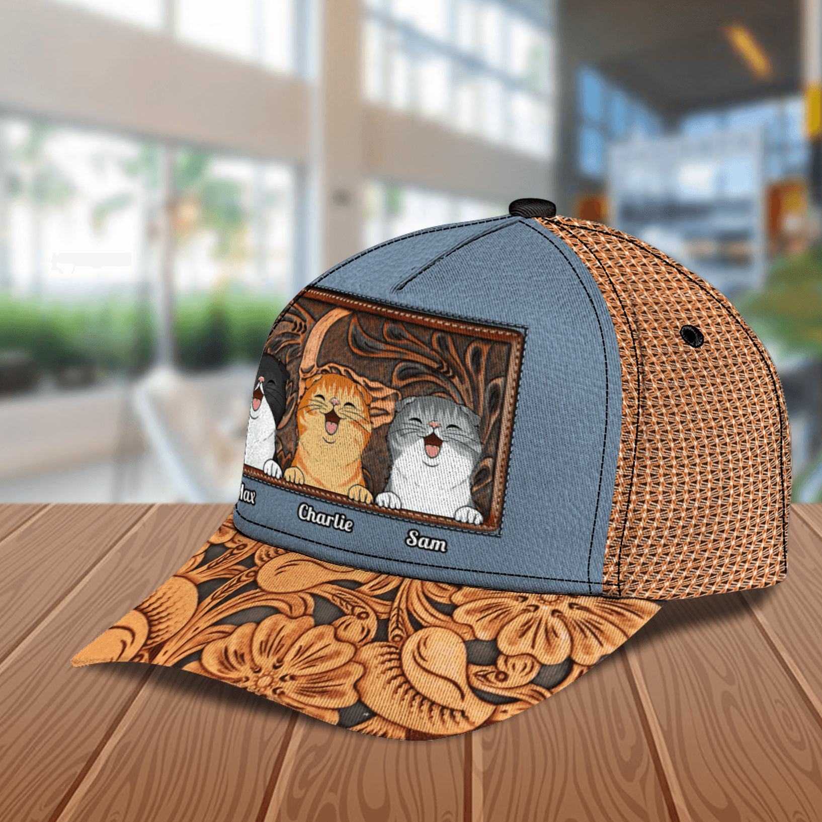 Happy Cat Personalized Cap, Personalized Gift for Cat Lovers, Cat Mom, Cat Dad Trucker Hats Custom Hats Gifts For Men & Women