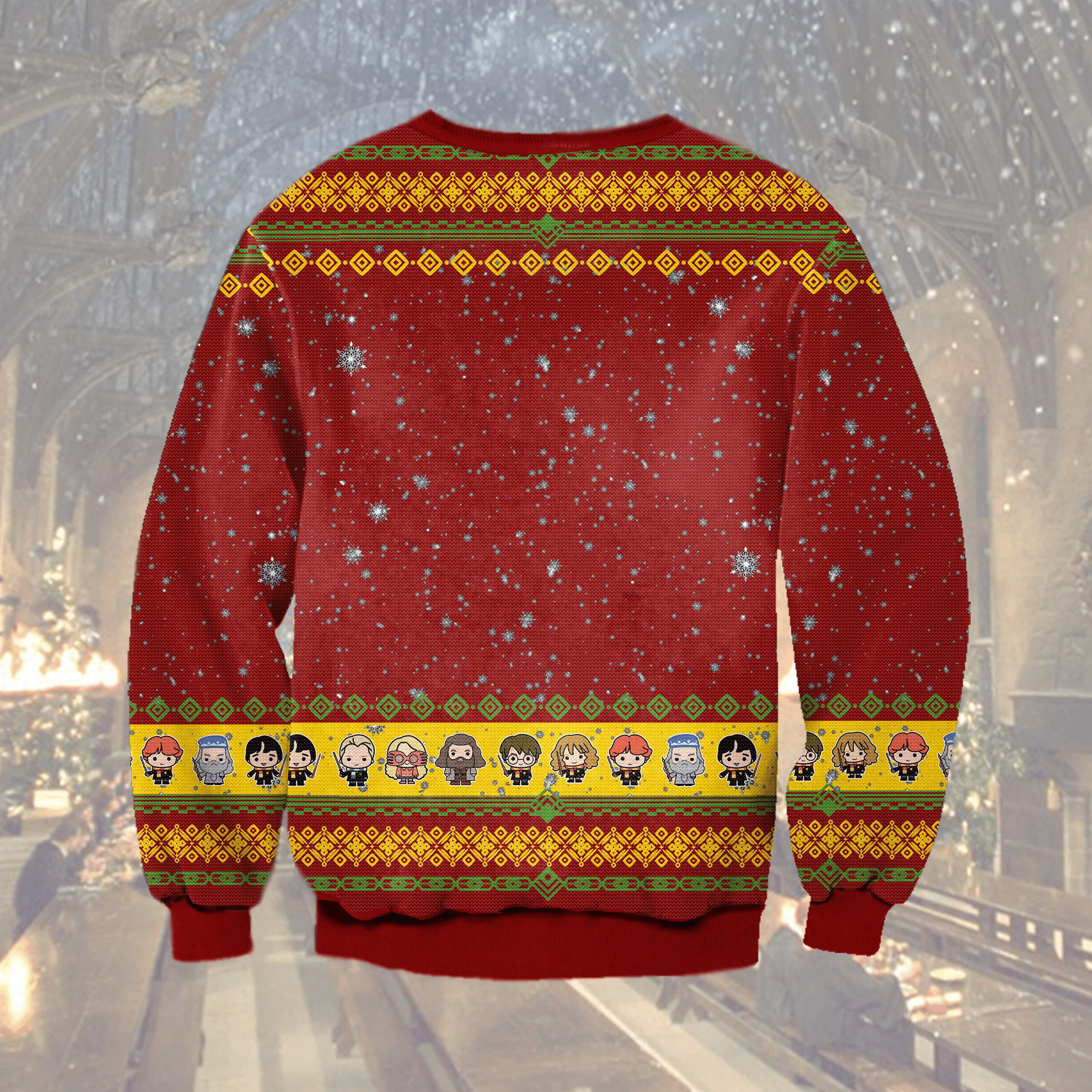 Happy Christmas Ron, Hermione And Harry Ugly Christmas Sweater Adult 3D Funny Matching for family - Image 2