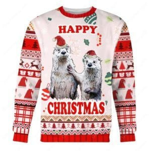 Happy Christmas Sloths Ugly Christmas Sweater Adult 3D Funny Matching for family