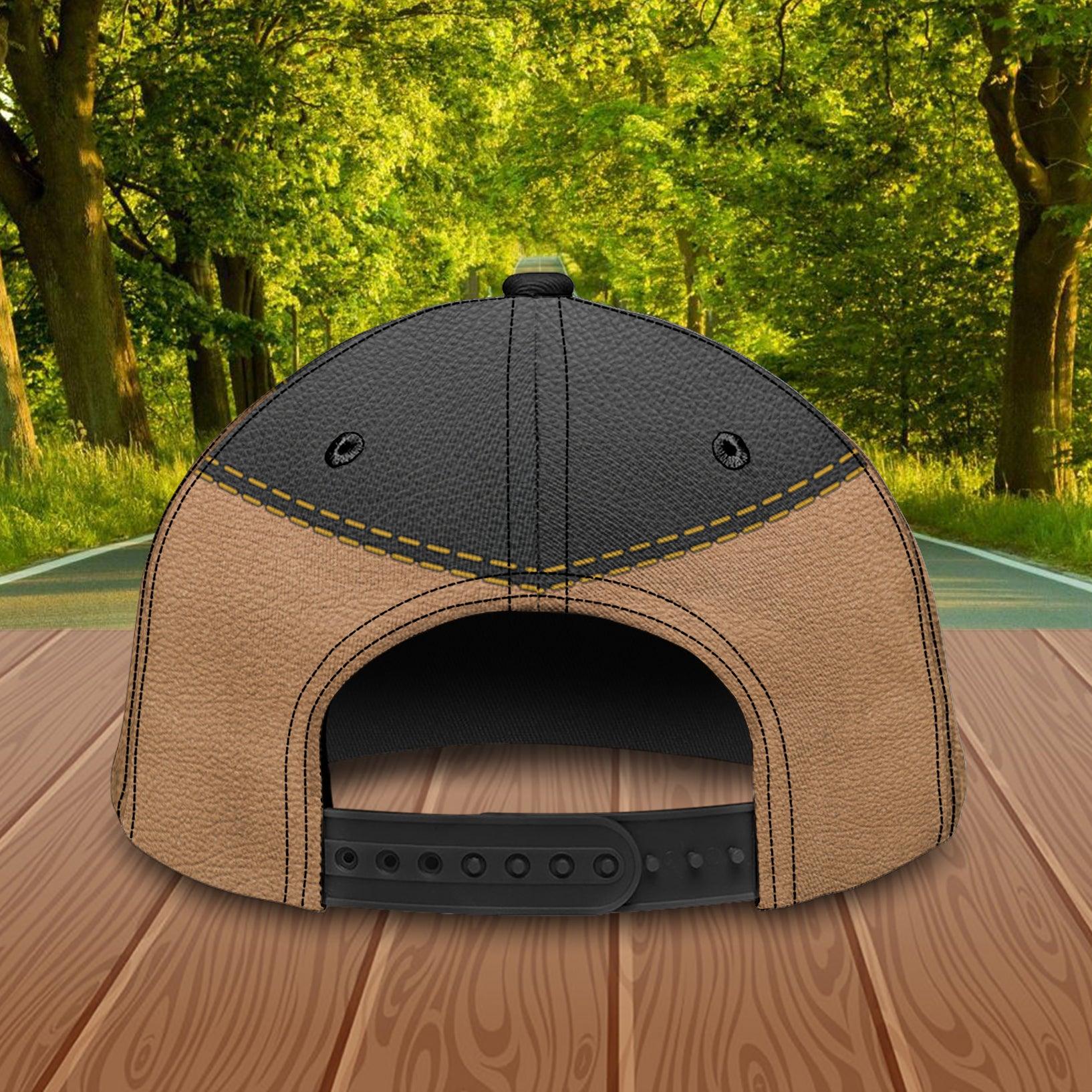 Happy Dog Black Brown Personalized Cap, Personalized Gift for Dog Lovers, Dog Dad, Dog Mom Trucker Hats Custom Hats Gifts For Men & Women