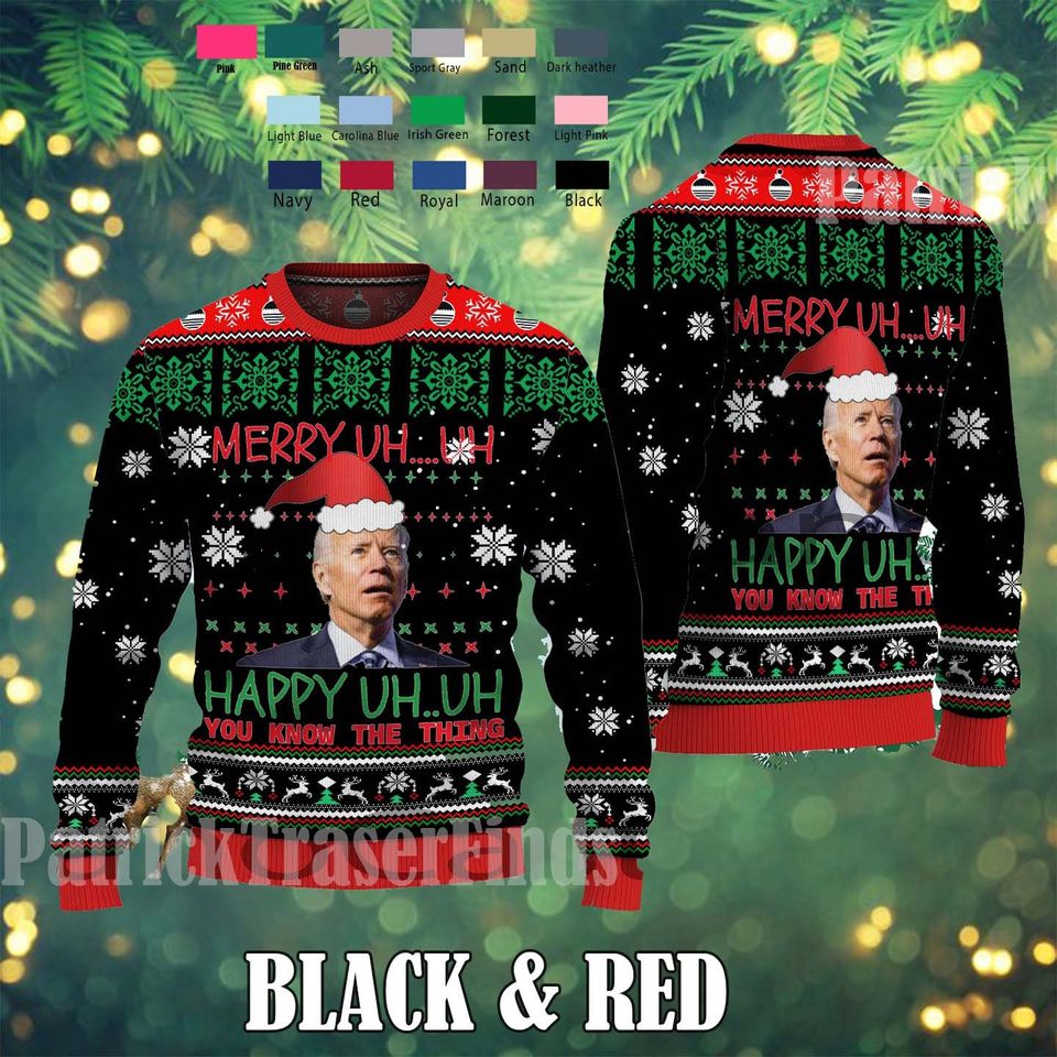 Happy Easter Biden Christmas Sweater, Joe Biden Ugly Sweater