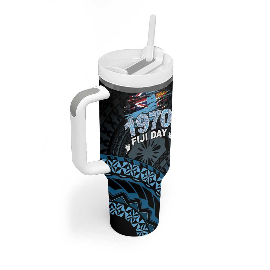 Happy Fiji Day 1970 Flag Grunge Custom Stanley Cup 40 oz 30 oz Tumbler With HandleTVC2301377 - Image 2