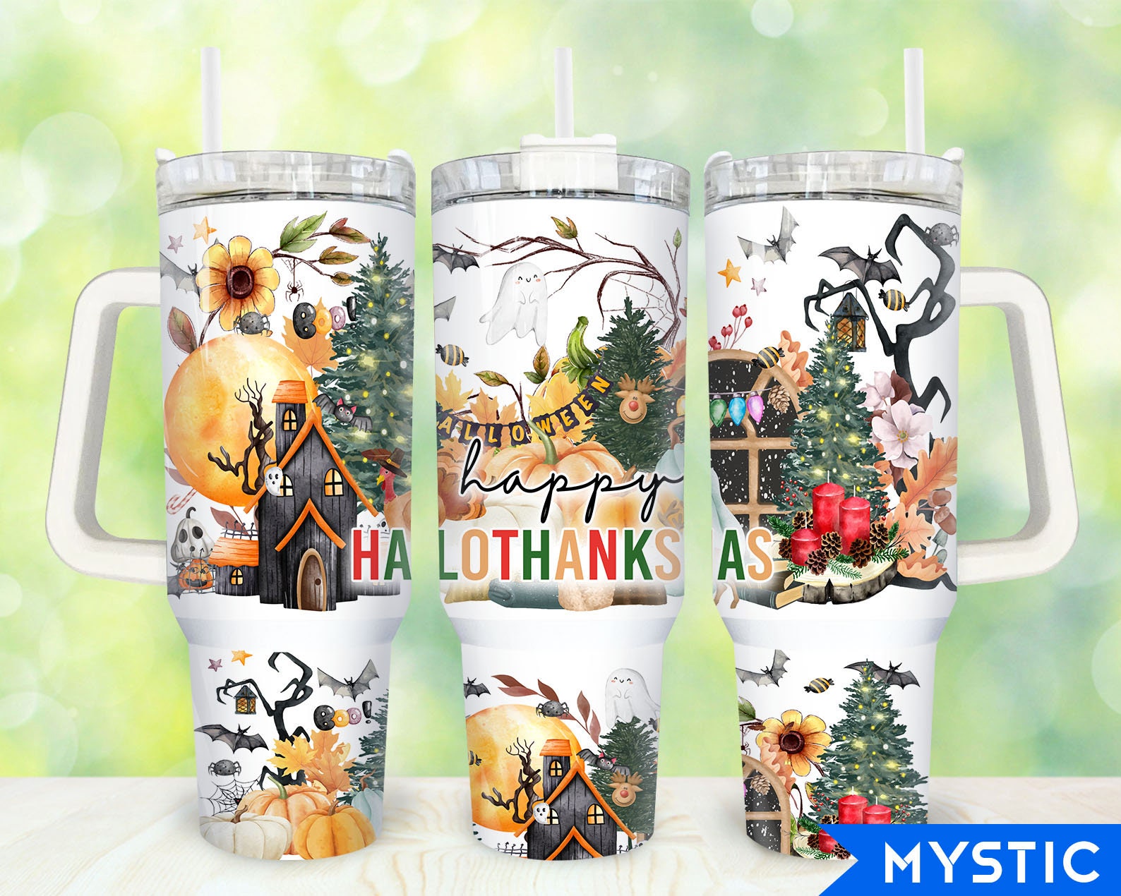 Happy Hallothanksmas Custom Stanley Cup 40 oz 30 oz Tumbler With HandleTVC2301918