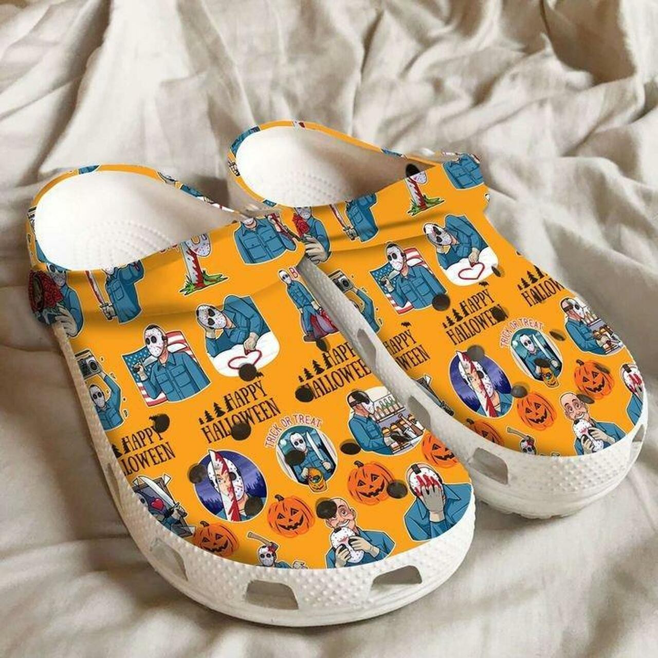 Happy Halloween Jason Voorhees Crocband Clogs