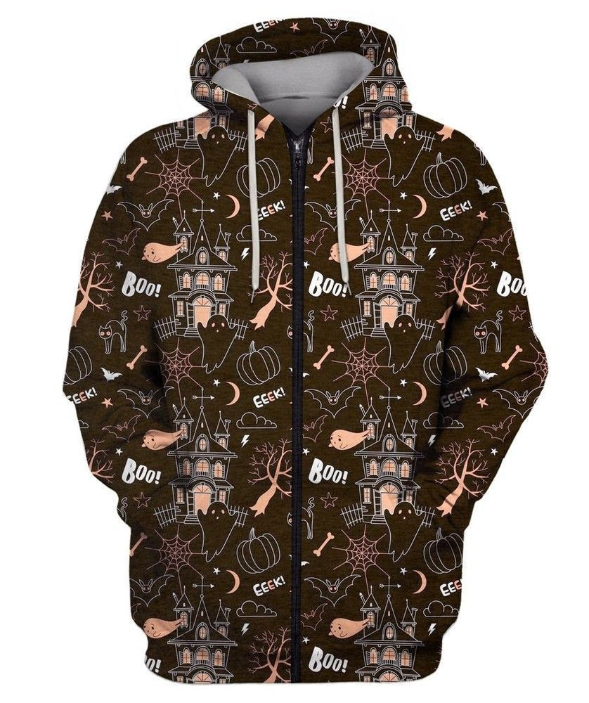 HAPPY HALLOWEEN PATTERN 3D All Over Print Hoodie, Zip Hoodie