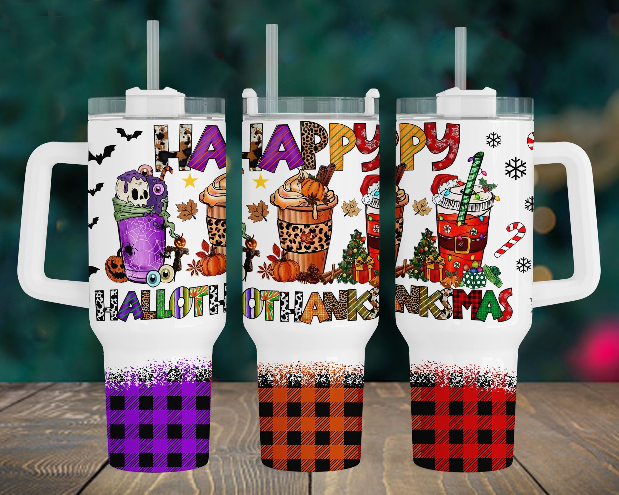 Happy Hallowthanksmas Custom Stanley Cup 40 oz 30 oz Tumbler With HandleTVC2301961