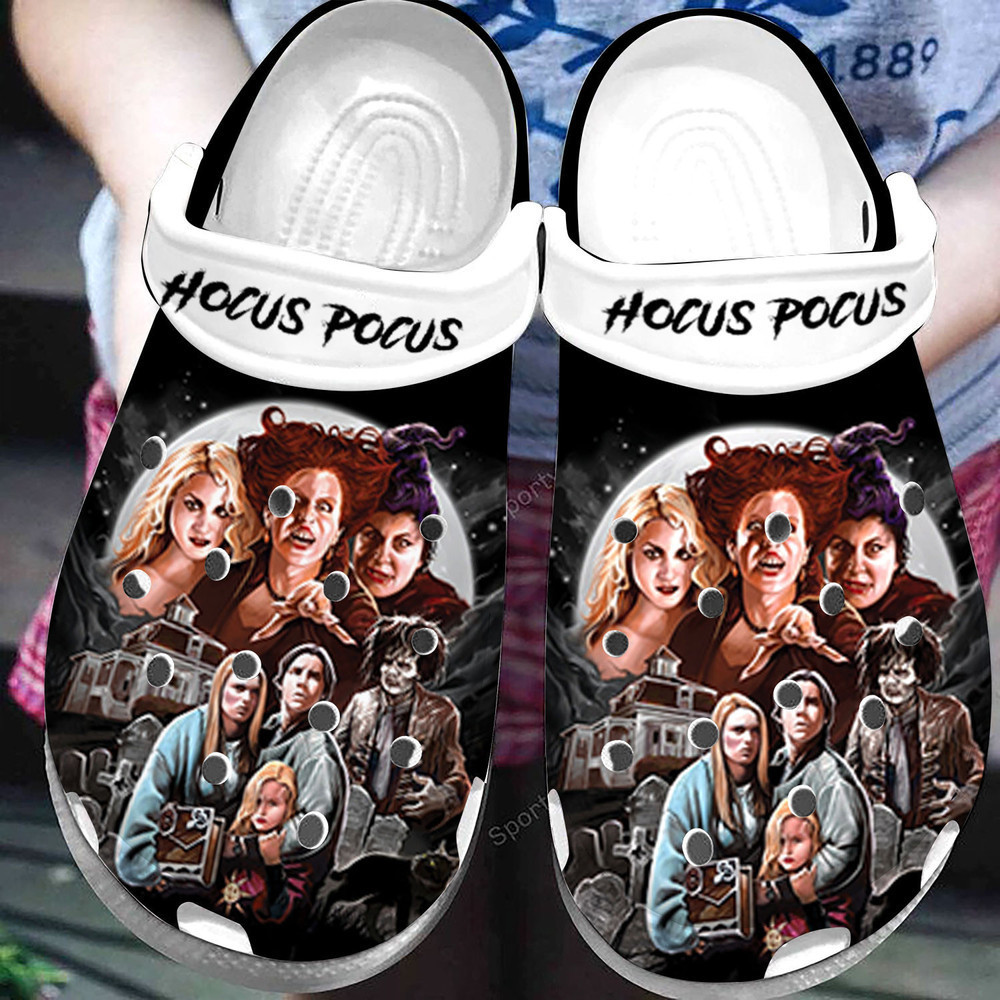 Happy Hocus Pocus Witches Black Clogs Shoes