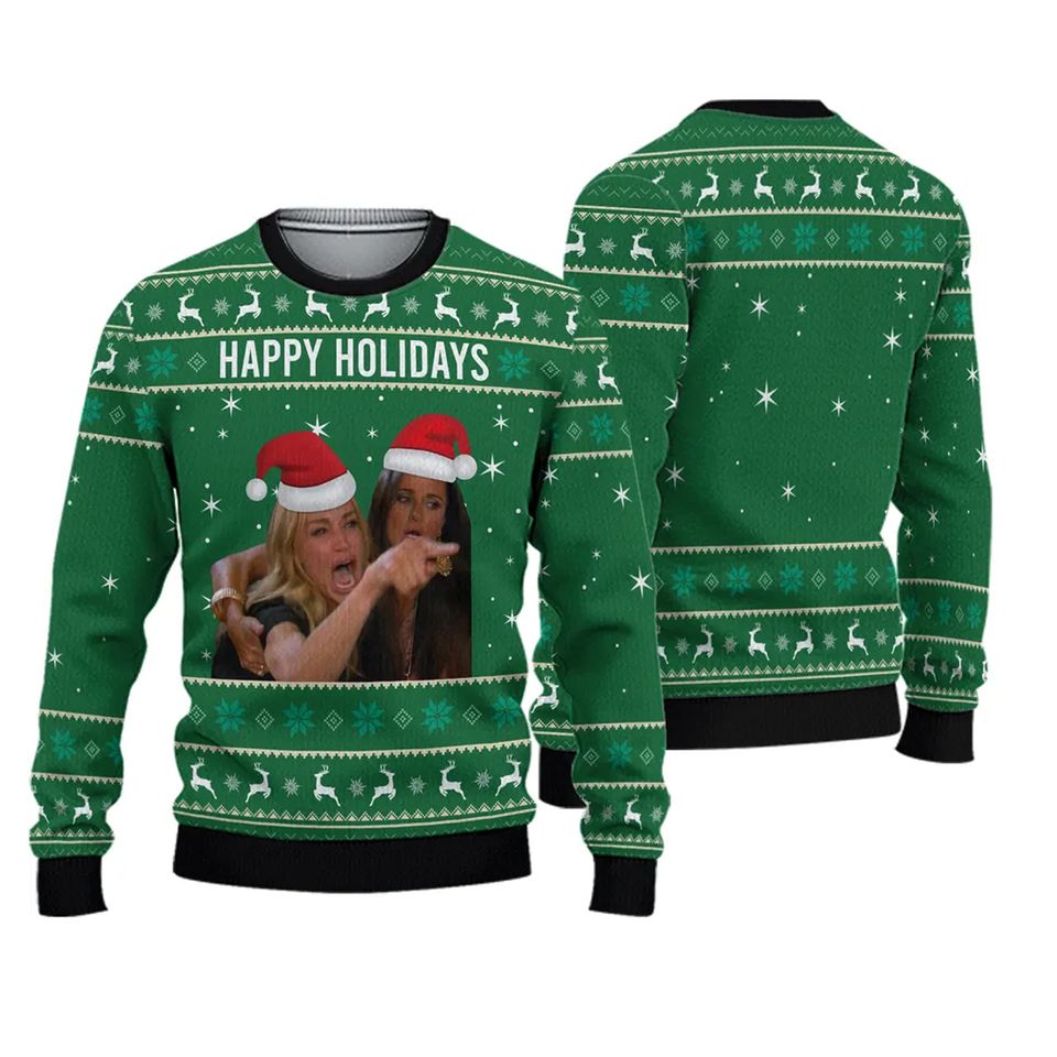 Happy Holiday Ugly Christmas Sweater, Christmas Sweater, Ugly Sweater