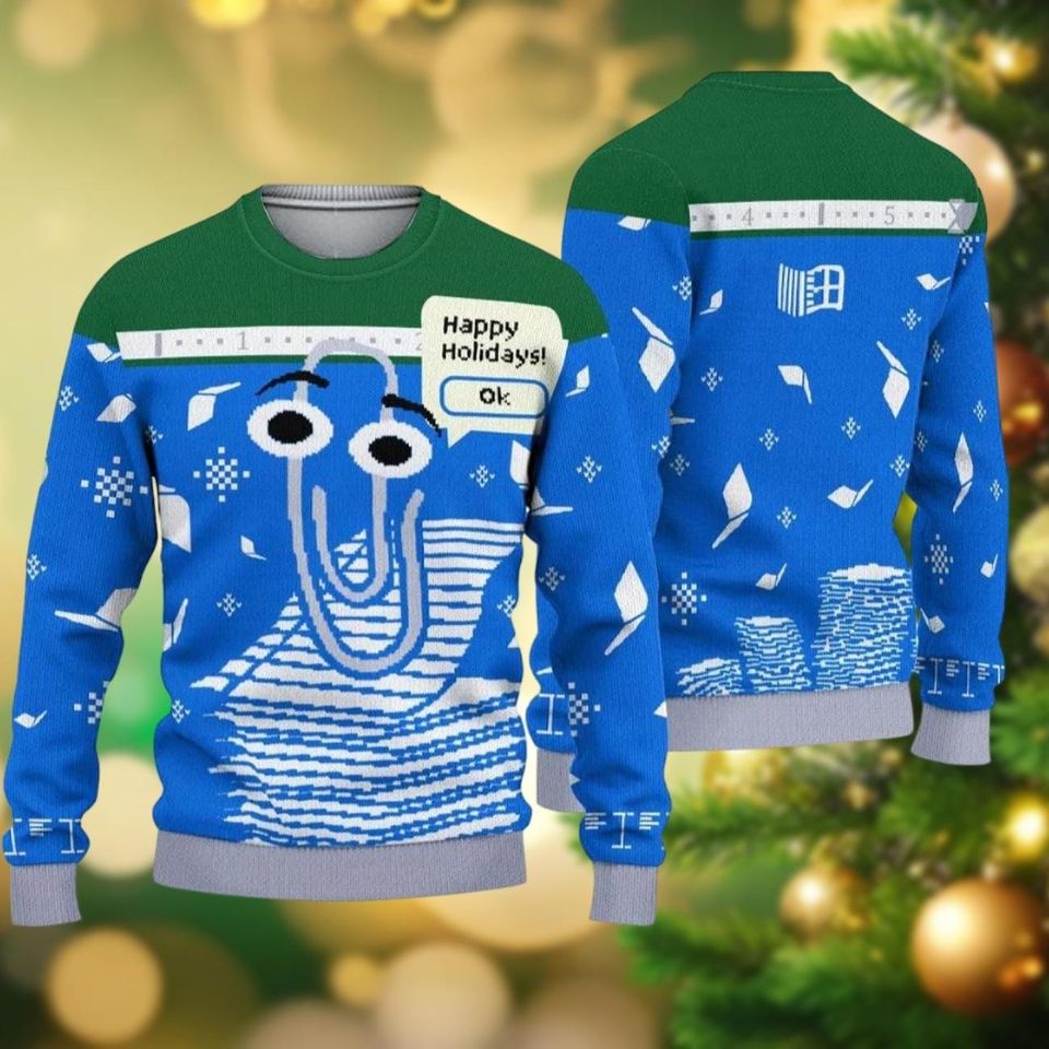 Happy Holidays Ugly Christmas Sweater, Windows Xmas Sweater