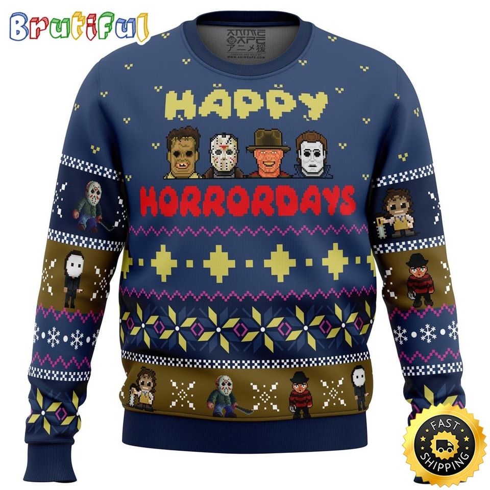 Happy Horrordays Halloween Ugly Christmas Sweater