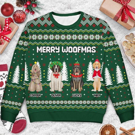 Happy Howlidays - Christmas Gift For Dog Lovers, Pet Lovers - Personalized Unisex Ugly Sweater - Image 6