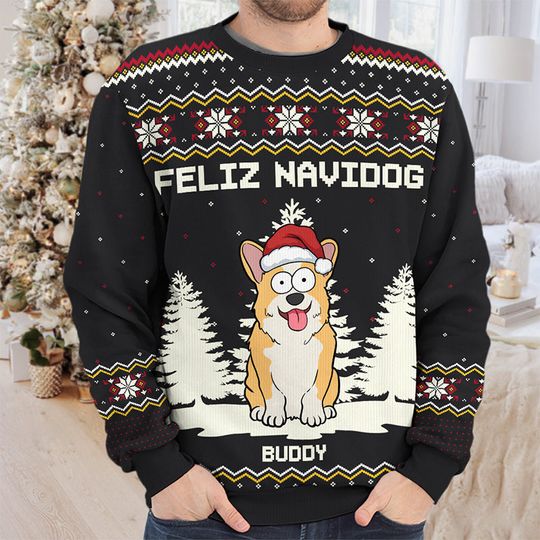 Happy Howlidays - Dog Personalized Ugly Sweatshirt - Christmas Gift For Pet Owners, Pet Lovers - Image 6