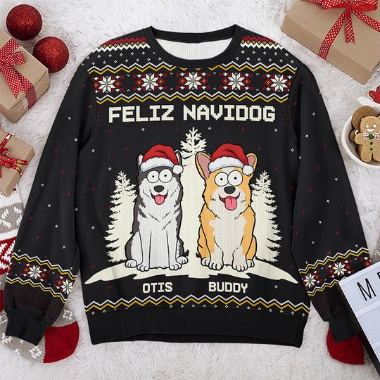 Happy Howlidays - Dog Personalized Ugly Sweatshirt - Christmas Gift For Pet Owners, Pet Lovers - Image 4