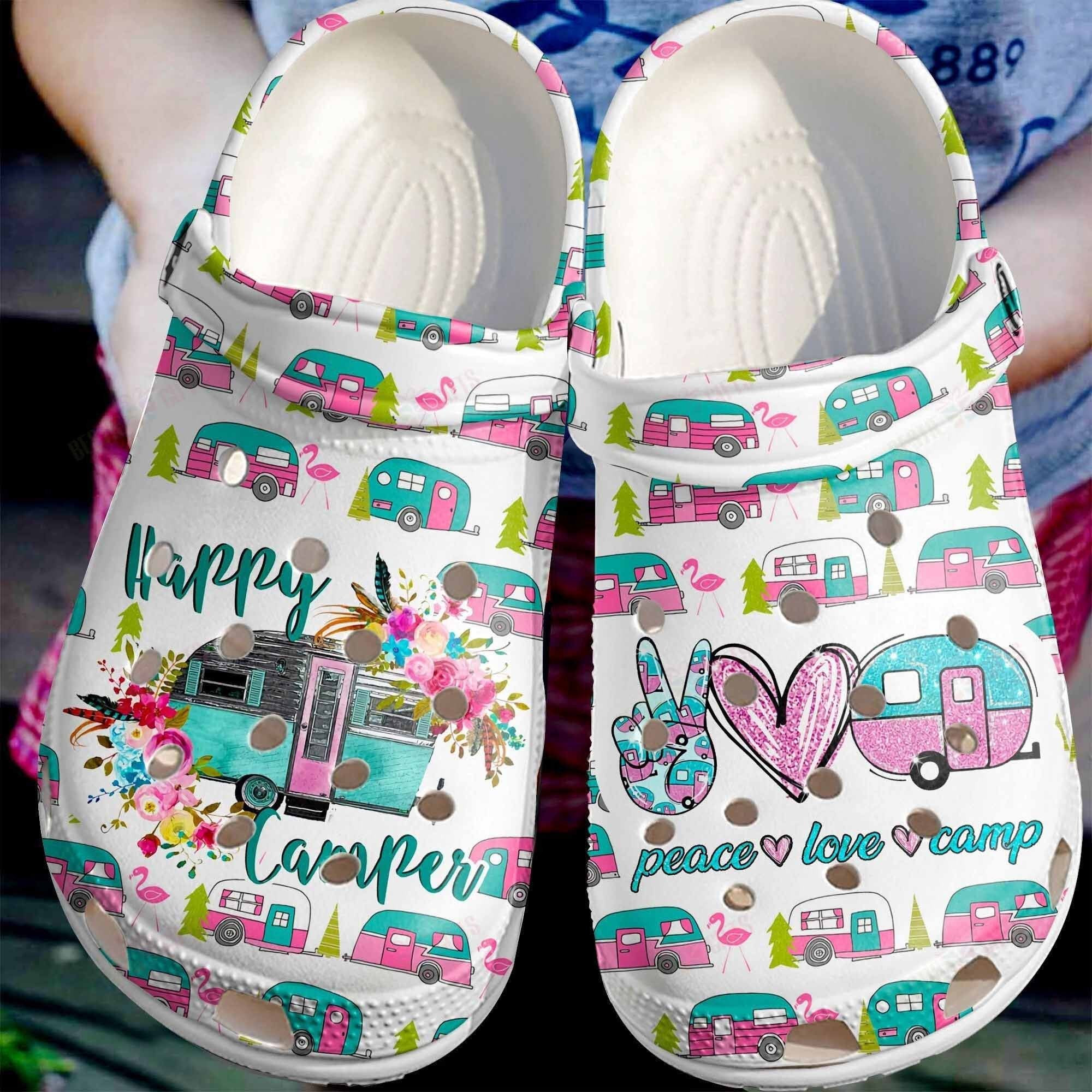 Happy Mini Camper Clogs Shoes Birthday Christmas Gifts For Men Women