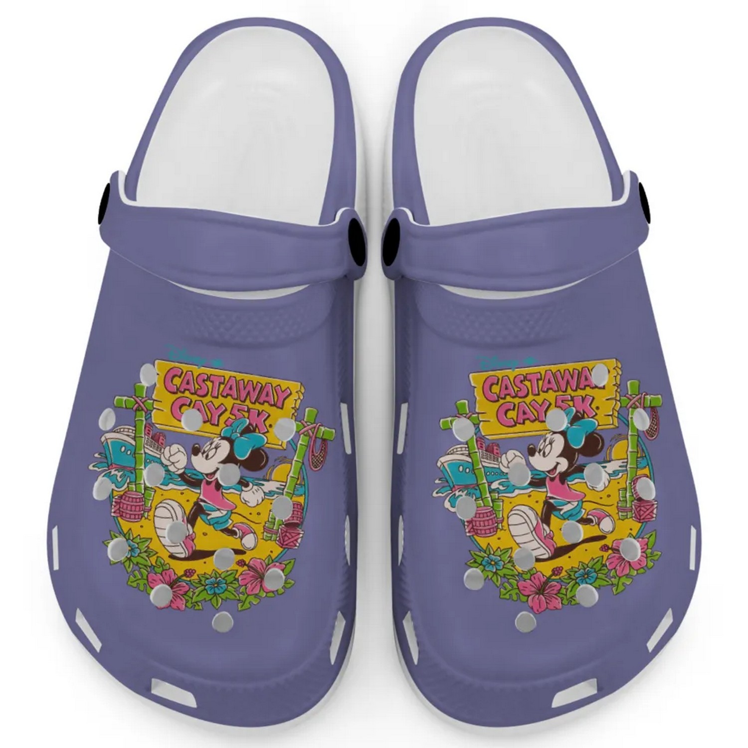 Happy Minnie Mouse Cattawat Cartoon Crocs Crocband Clogs Shoes Comfortable For Men Women and Kids