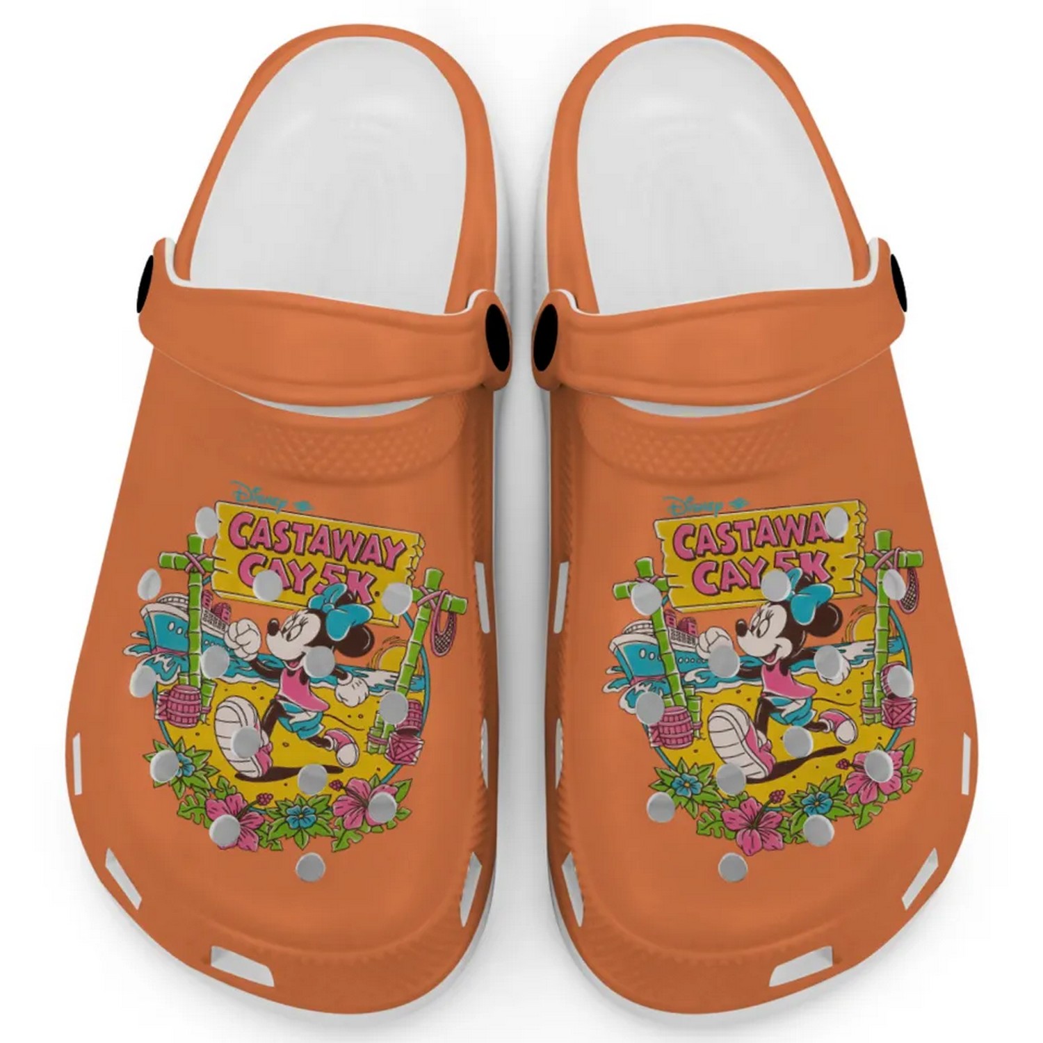 Happy Minnie Mouse Cattawat Cartoon Crocs Crocband Clogs Shoes Comfortable For Men Women and Kids